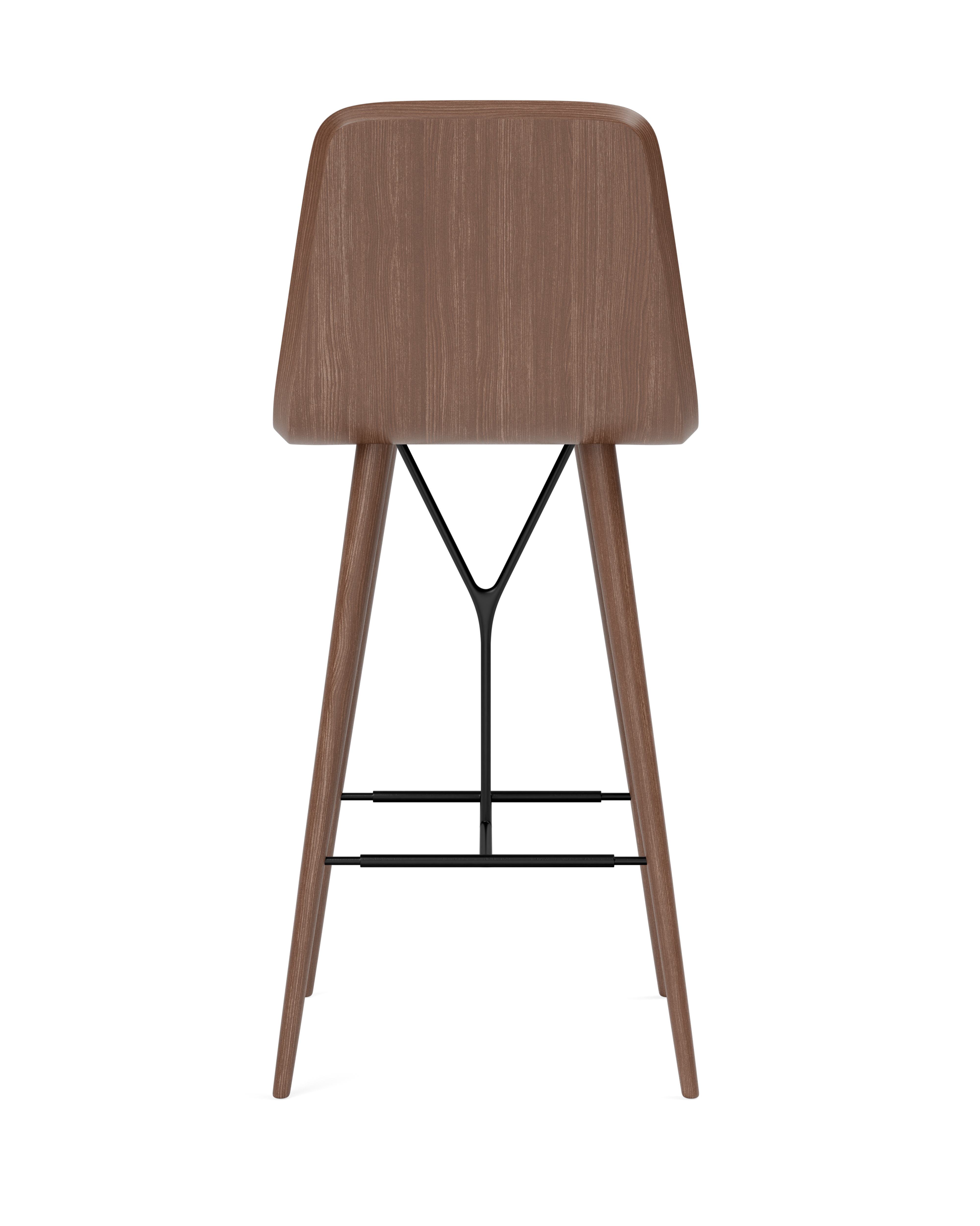 Taburete de barra Spine con base de madera