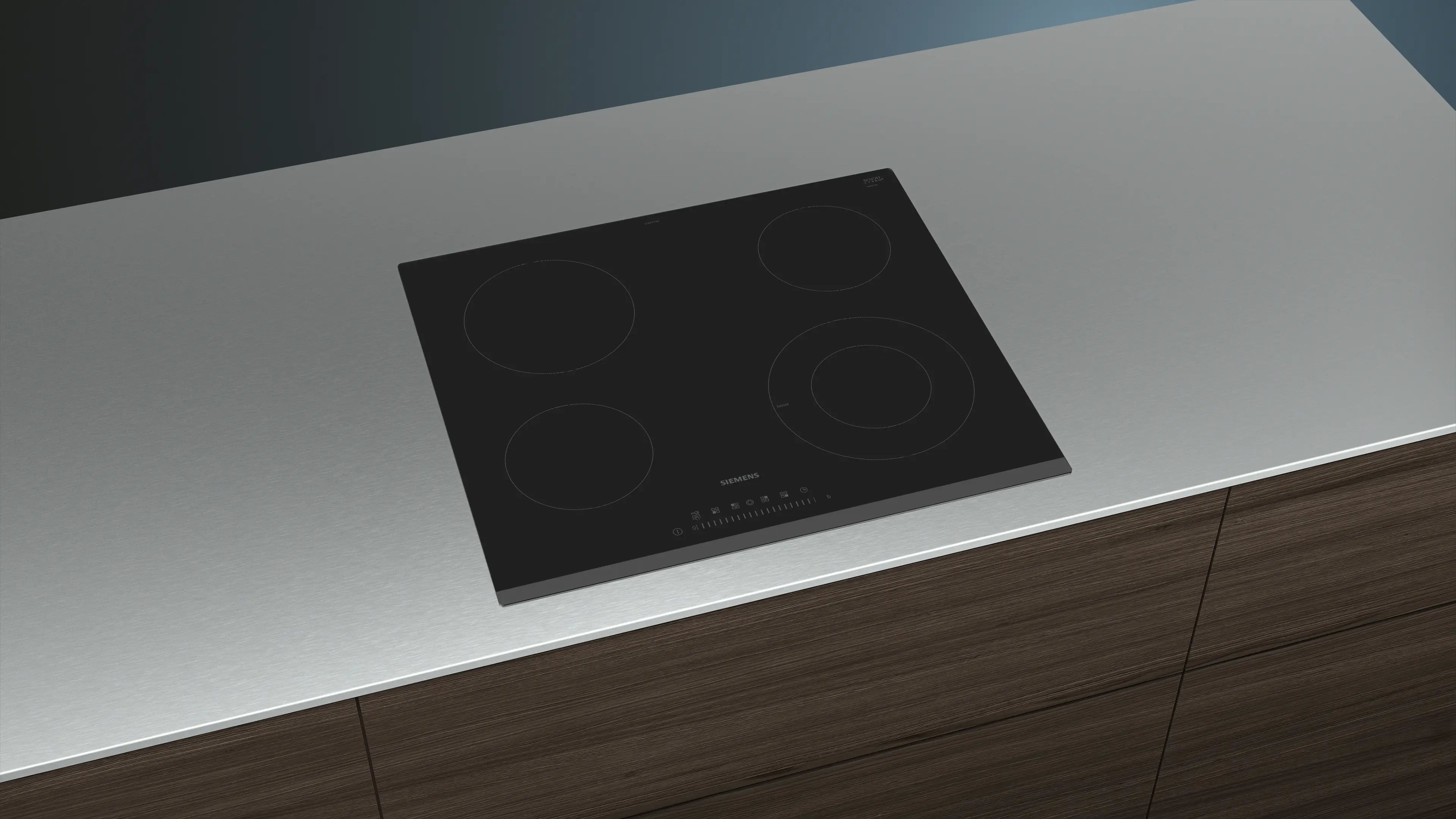60 cm Black ceramic hob without profiles