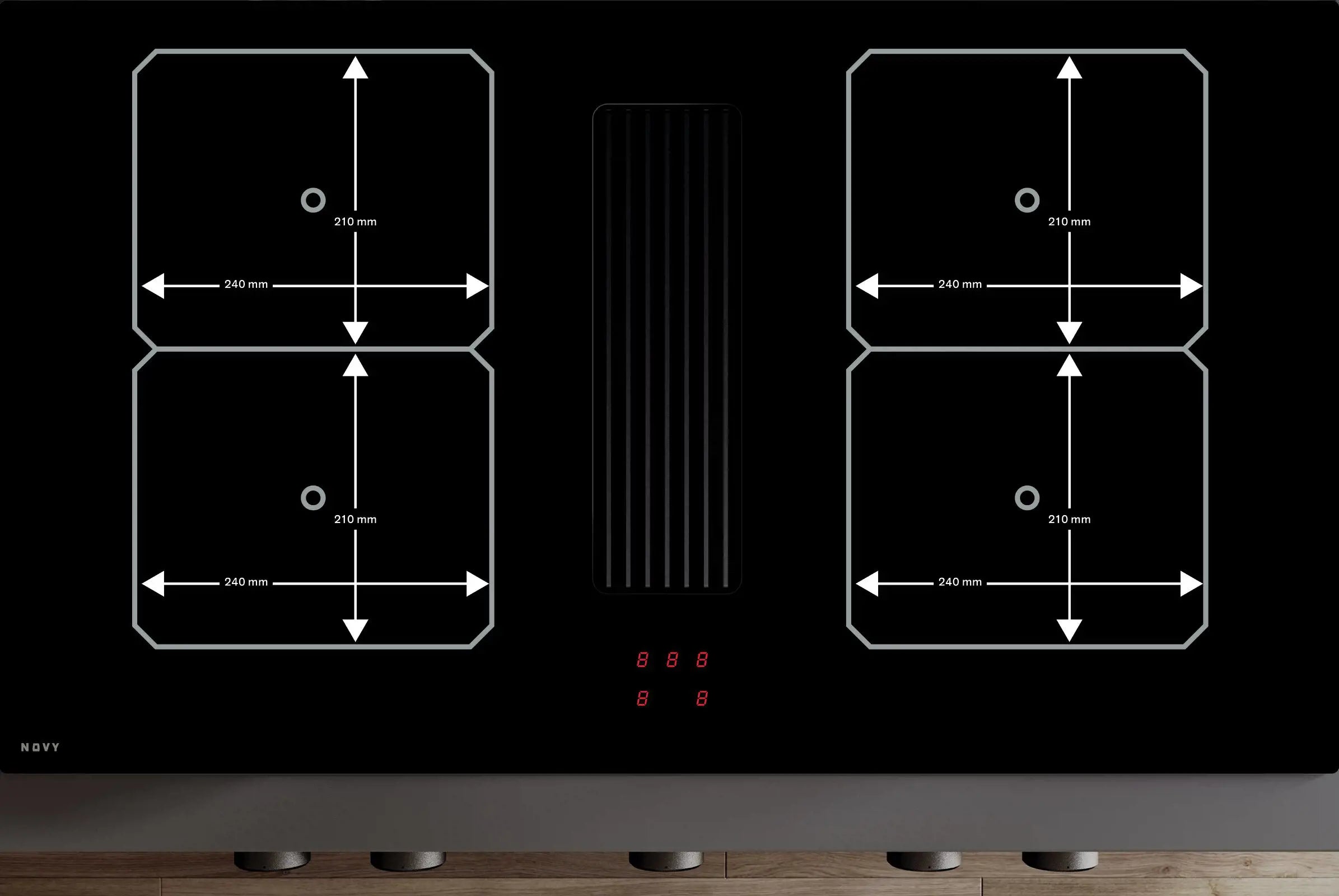 Novy Easy Prestige 90 cm Surface Hood | Black