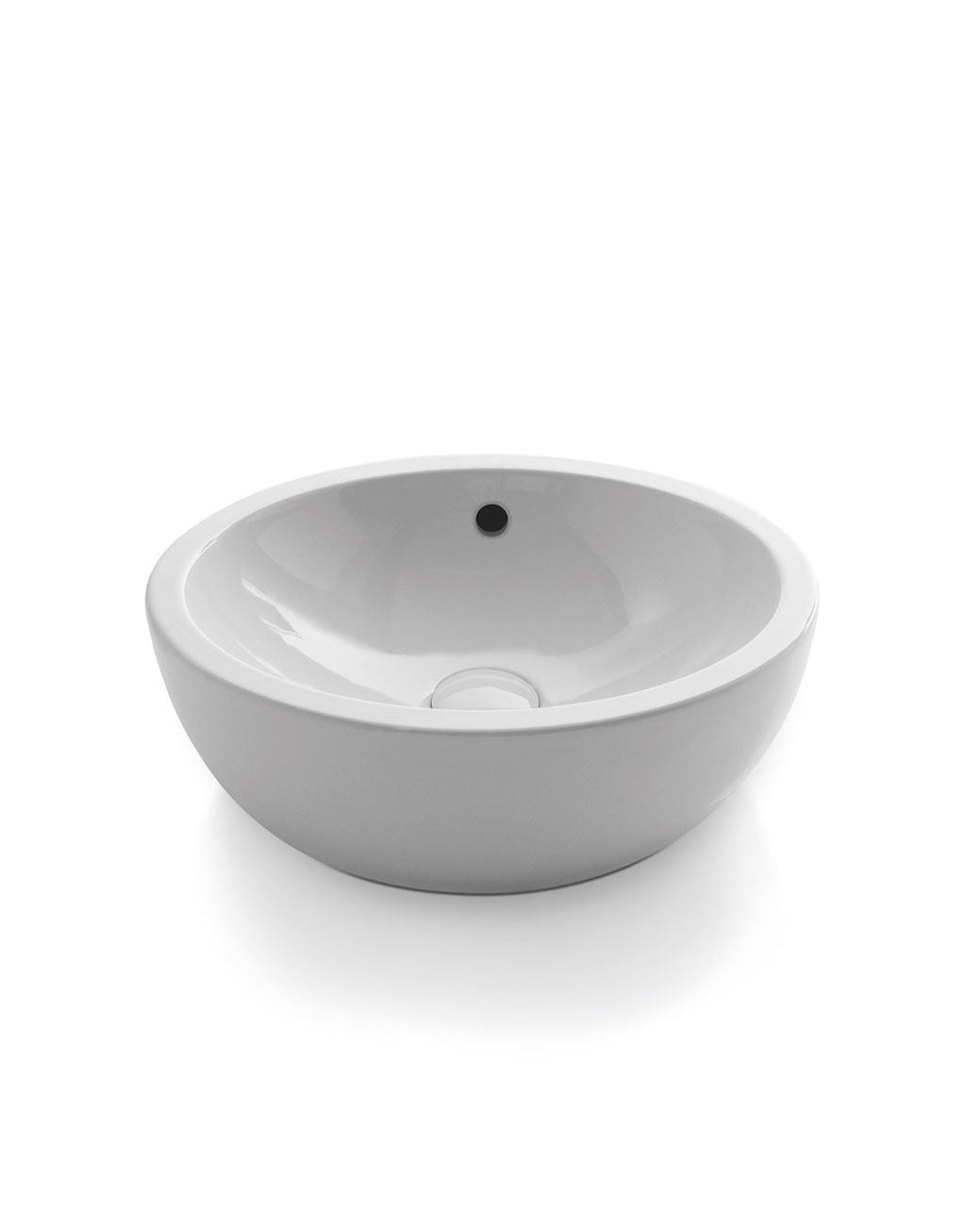 Le Bacinelle round countertop washbasin with overflow
