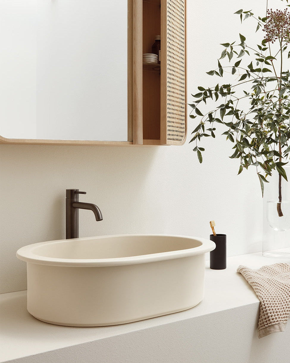 Catino Oval Countertop Washbasin Ø55