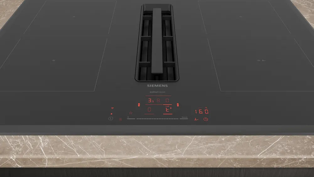 Induction hob with integrated extractor 80 cm without profiles