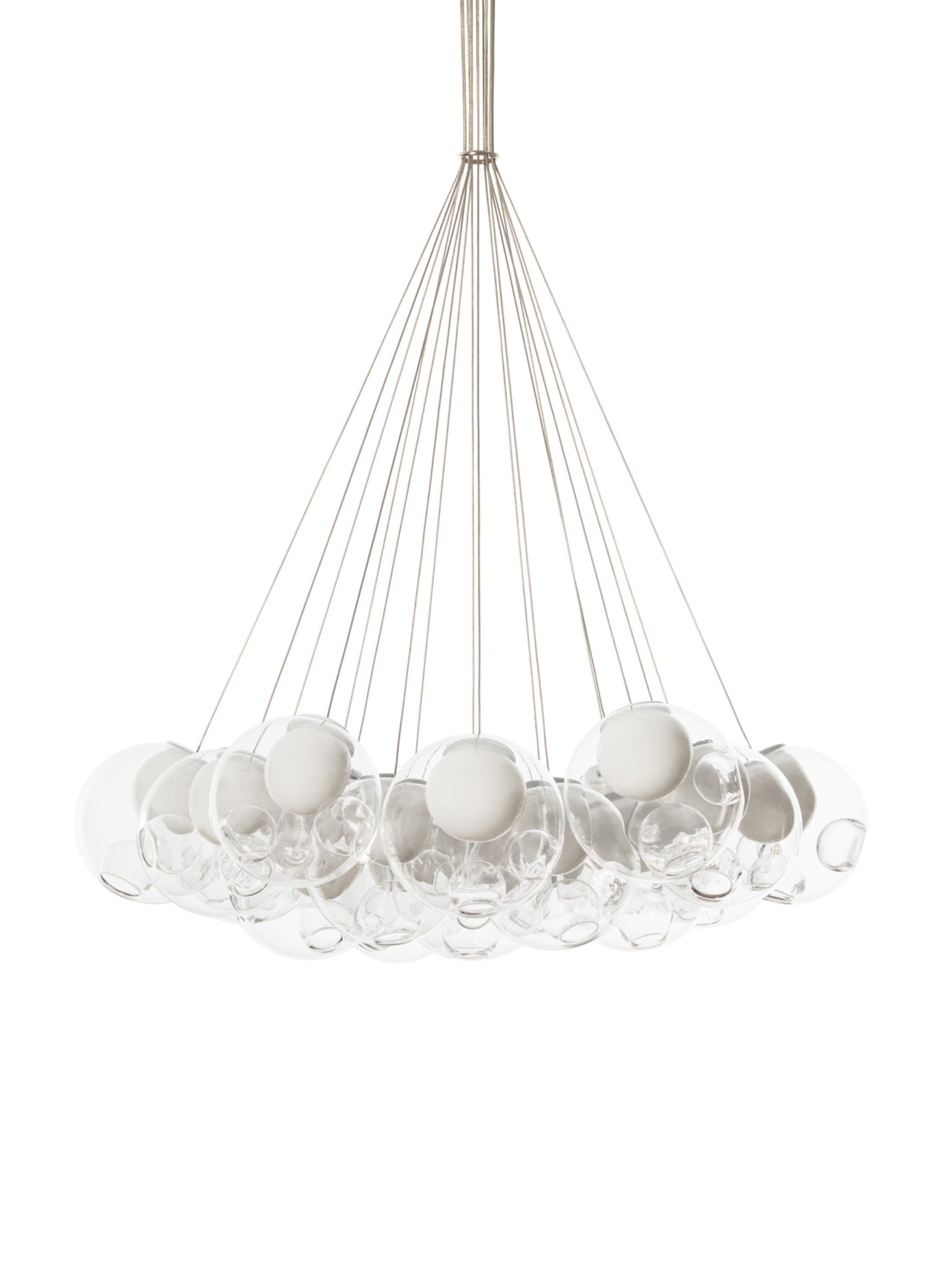 28.19 Cluster Clear Ceiling Lamp | White Canopy