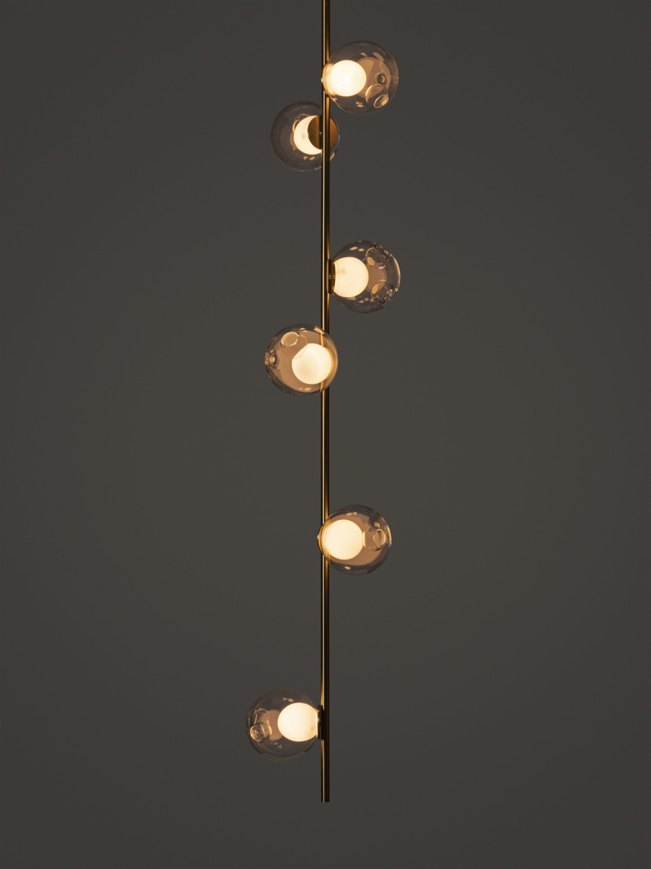 28.6 Stem Ceiling Light Clear | Brass Stem