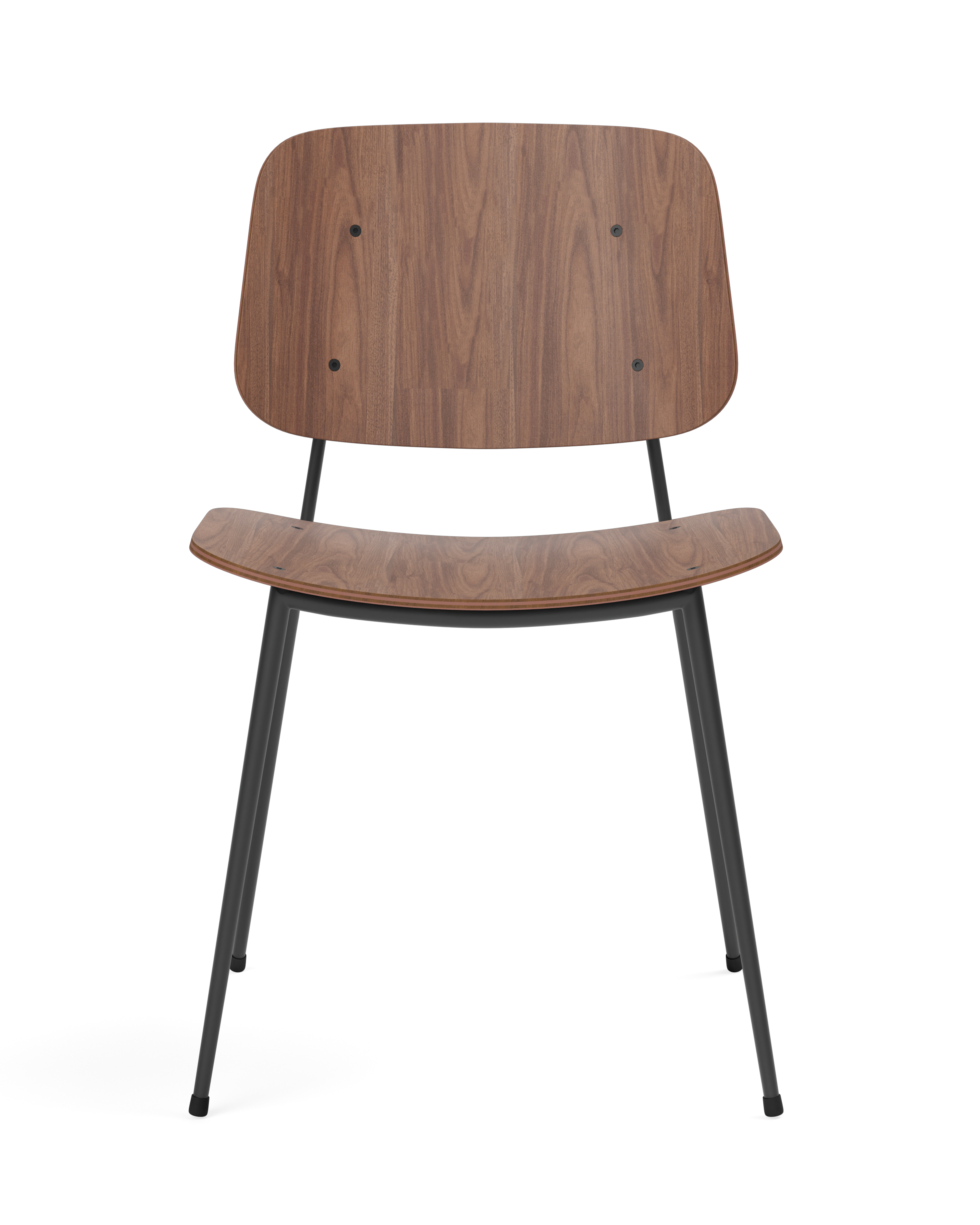 Silla de comedor Søborg con base de metal