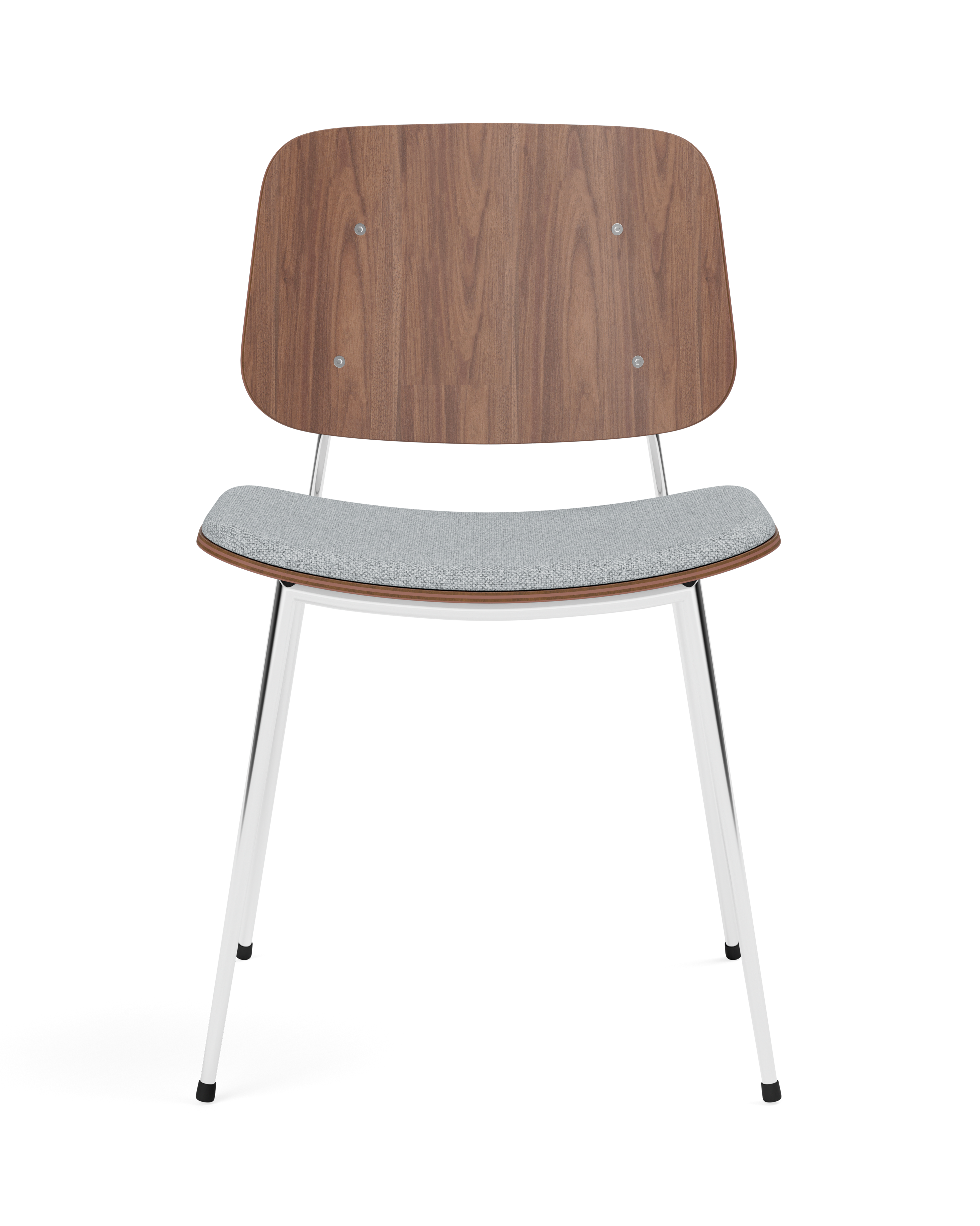 Søborg dining chair, metal base, with upholstered seat