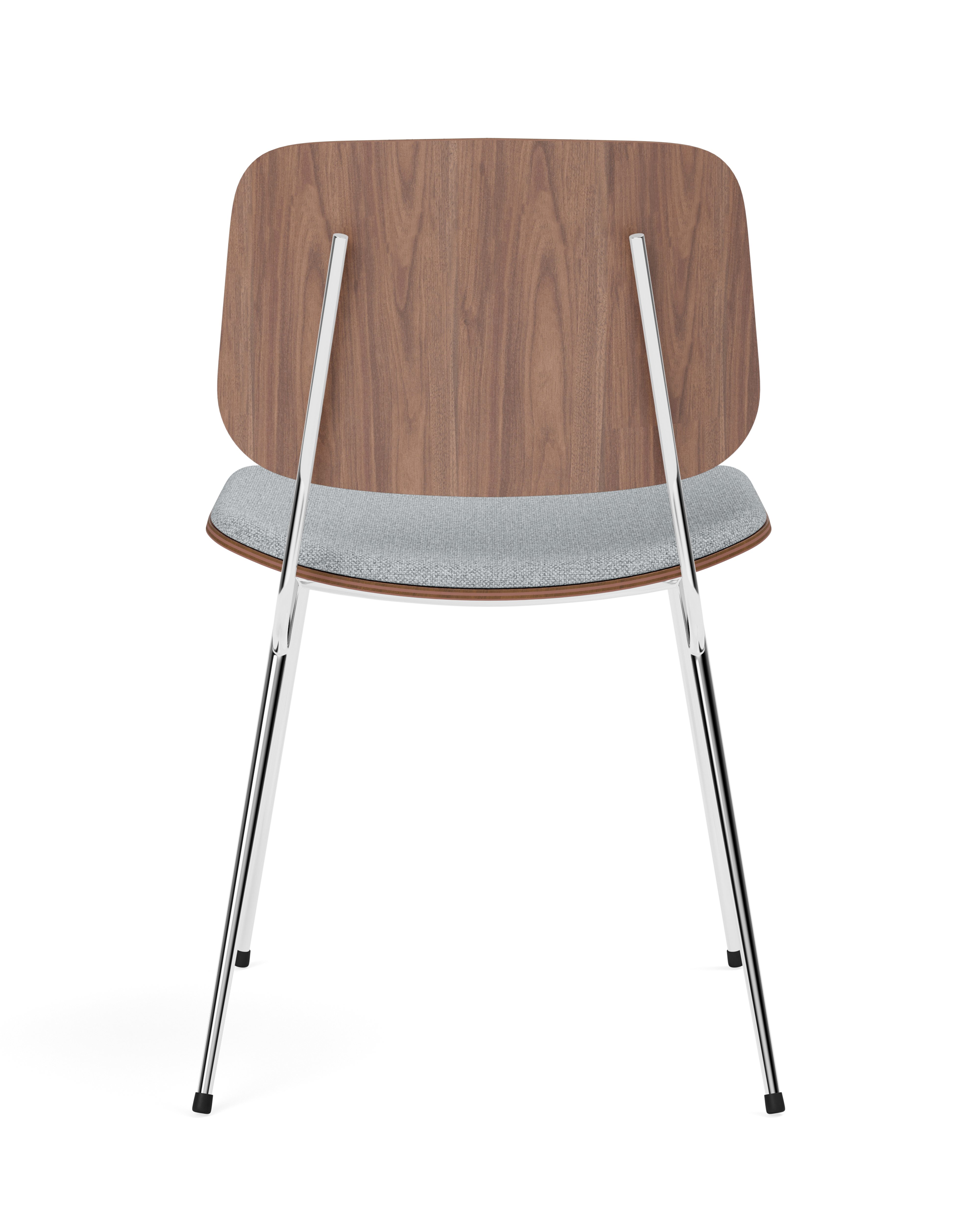 Søborg dining chair, metal base, with upholstered seat