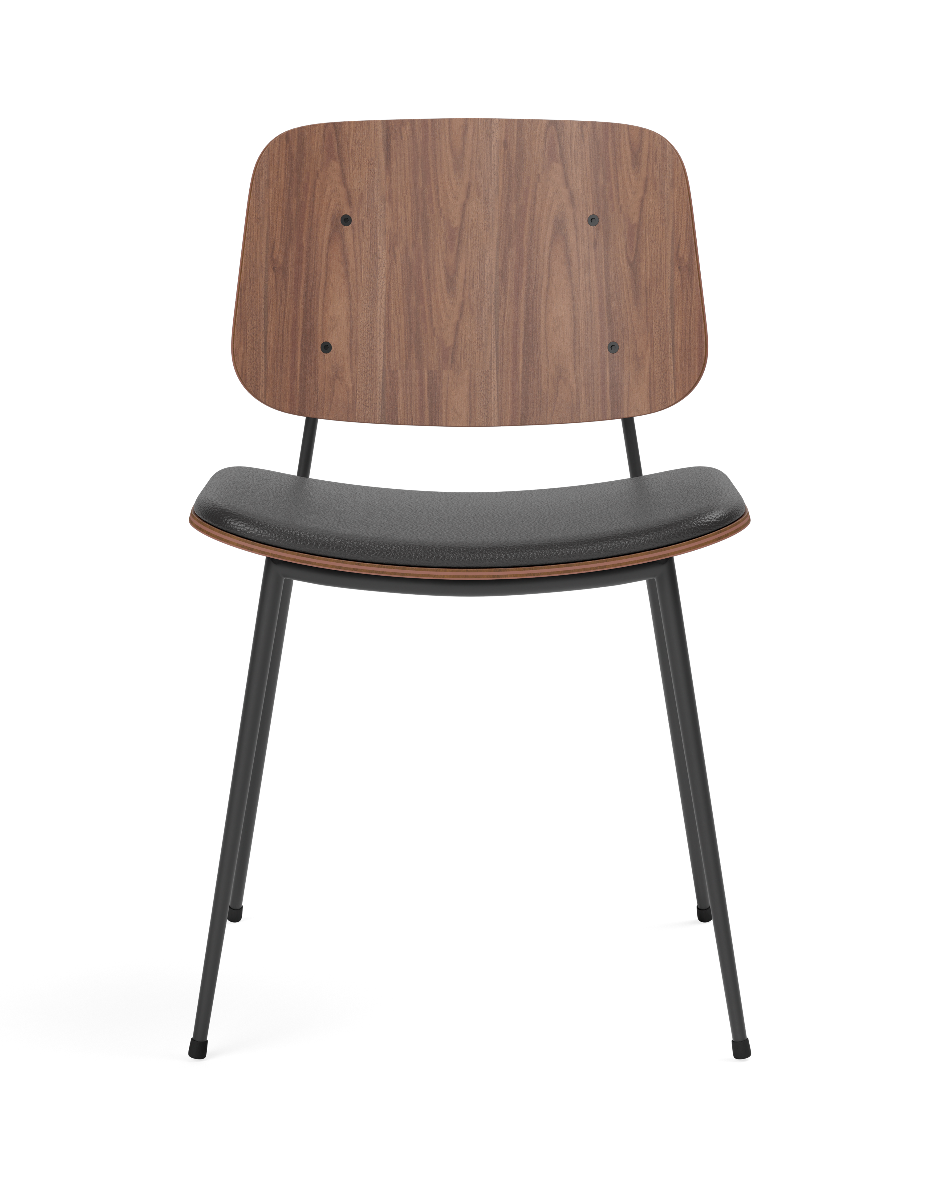 Søborg dining chair, metal base, with upholstered seat