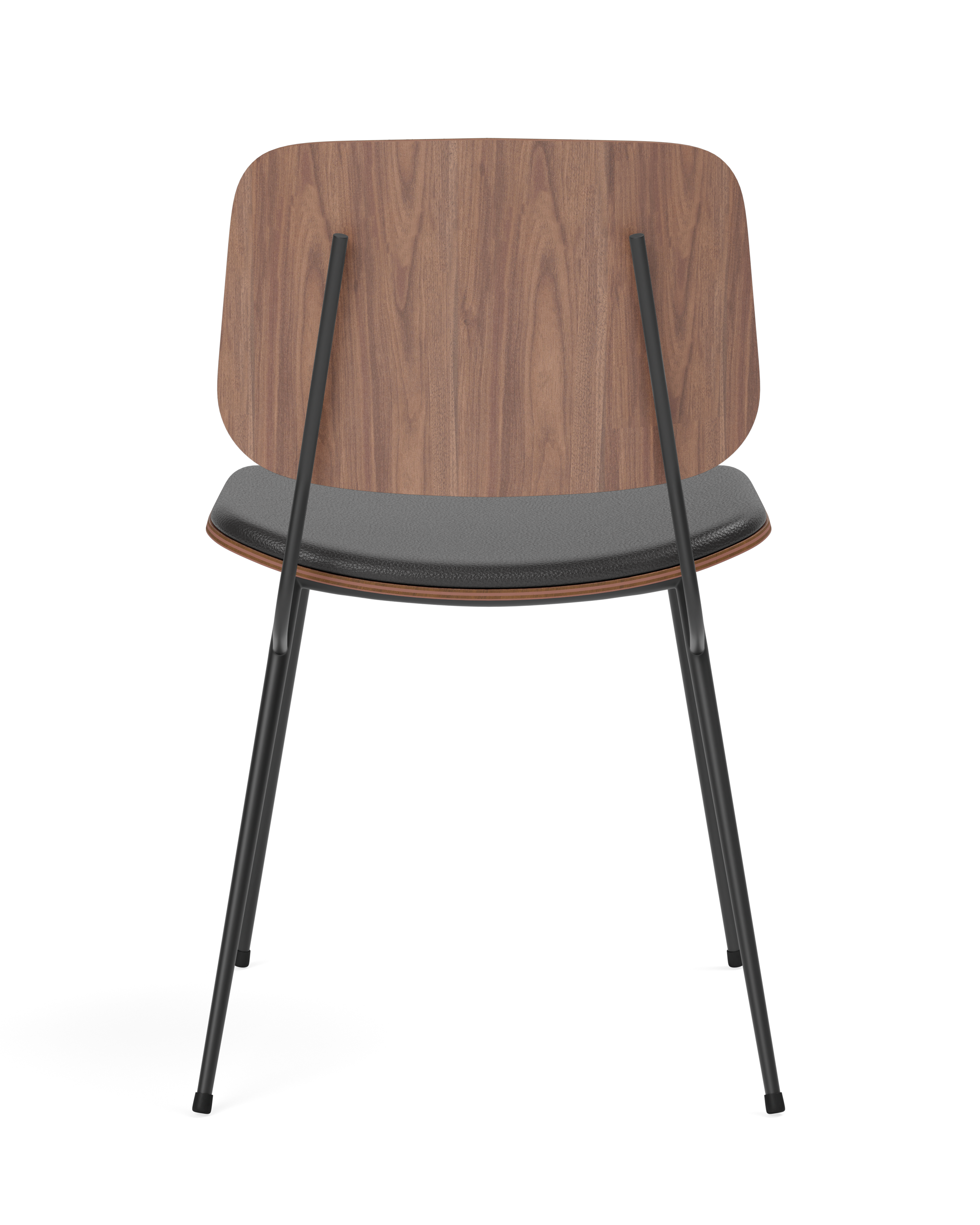 Søborg dining chair, metal base, with upholstered seat
