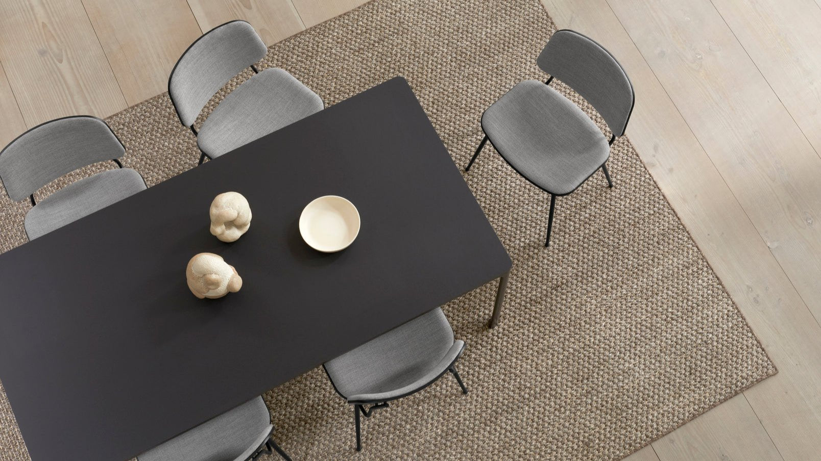 Søborg Base Metal Chair with upholstered front