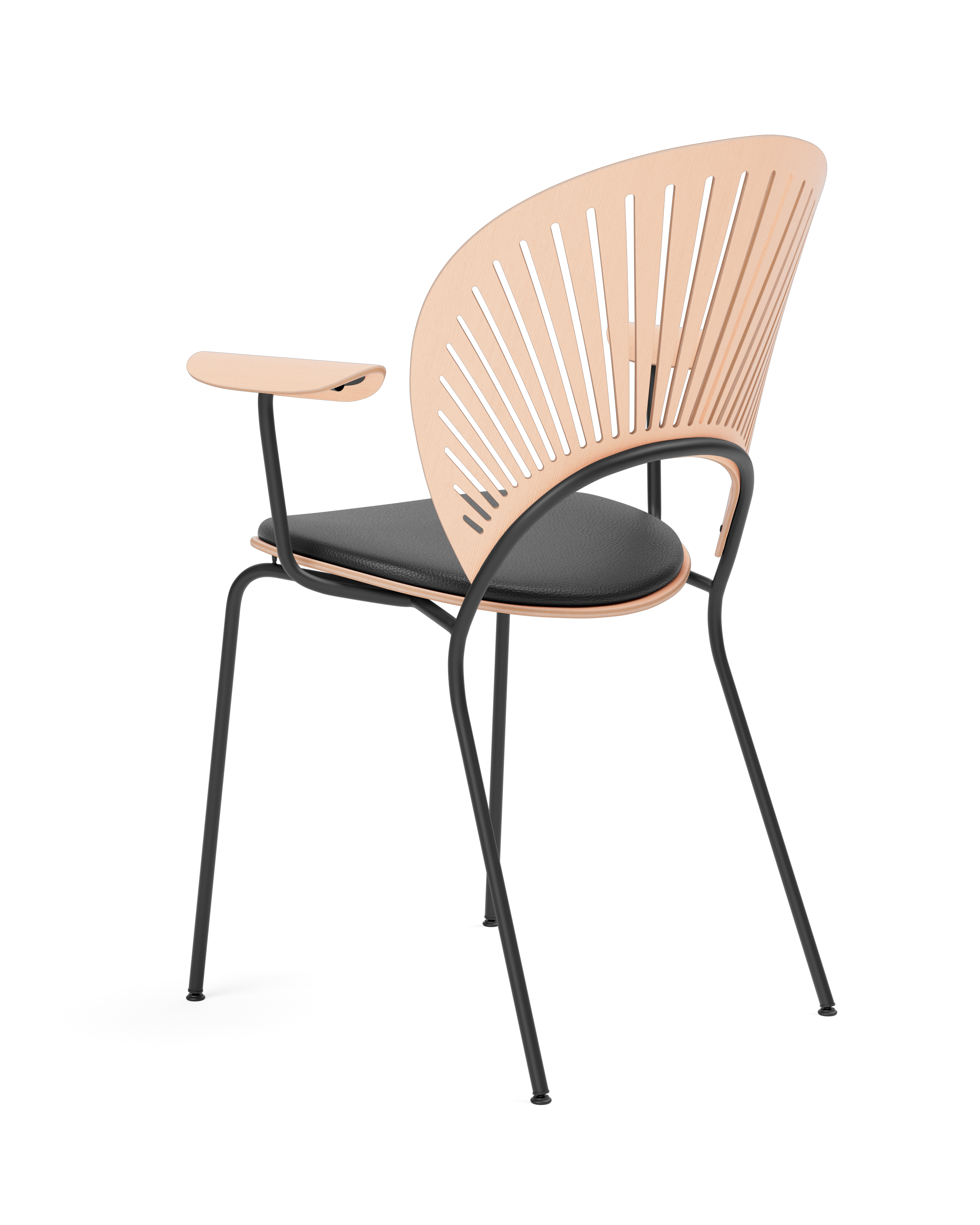 Trinidad chair with arms and upholstered seat