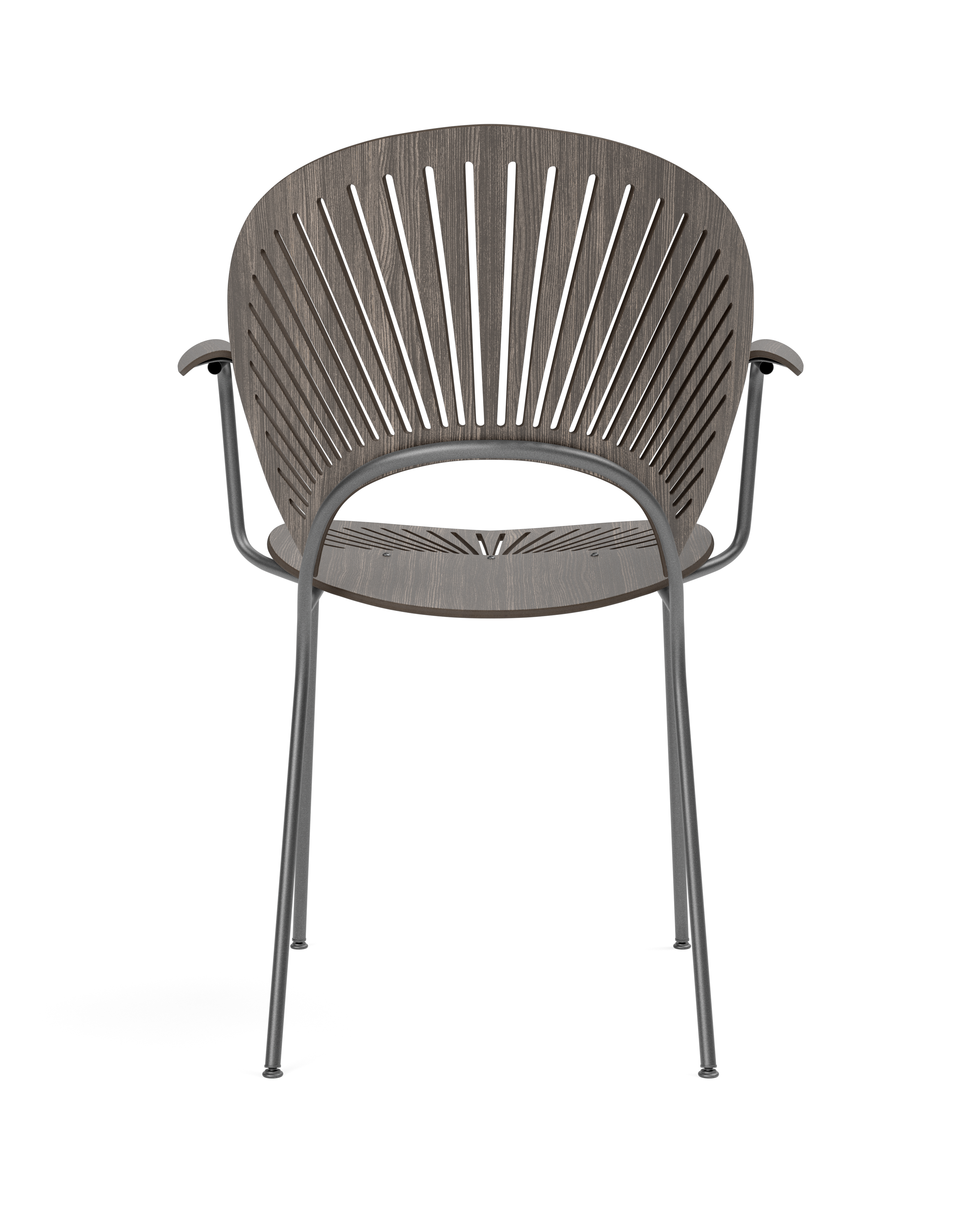 Trinidad chair with arms and solid wood seat