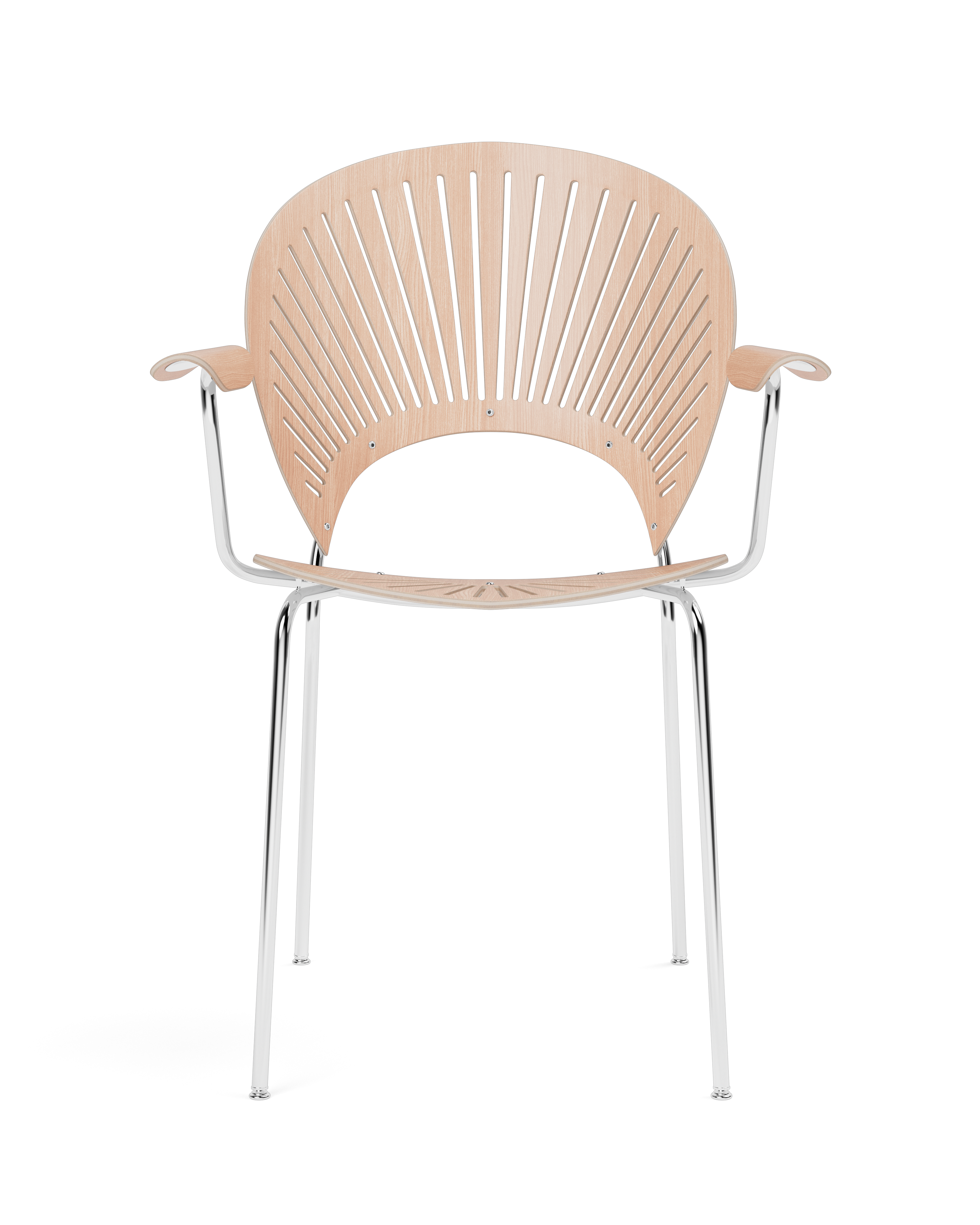 Trinidad chair with arms and solid wood seat