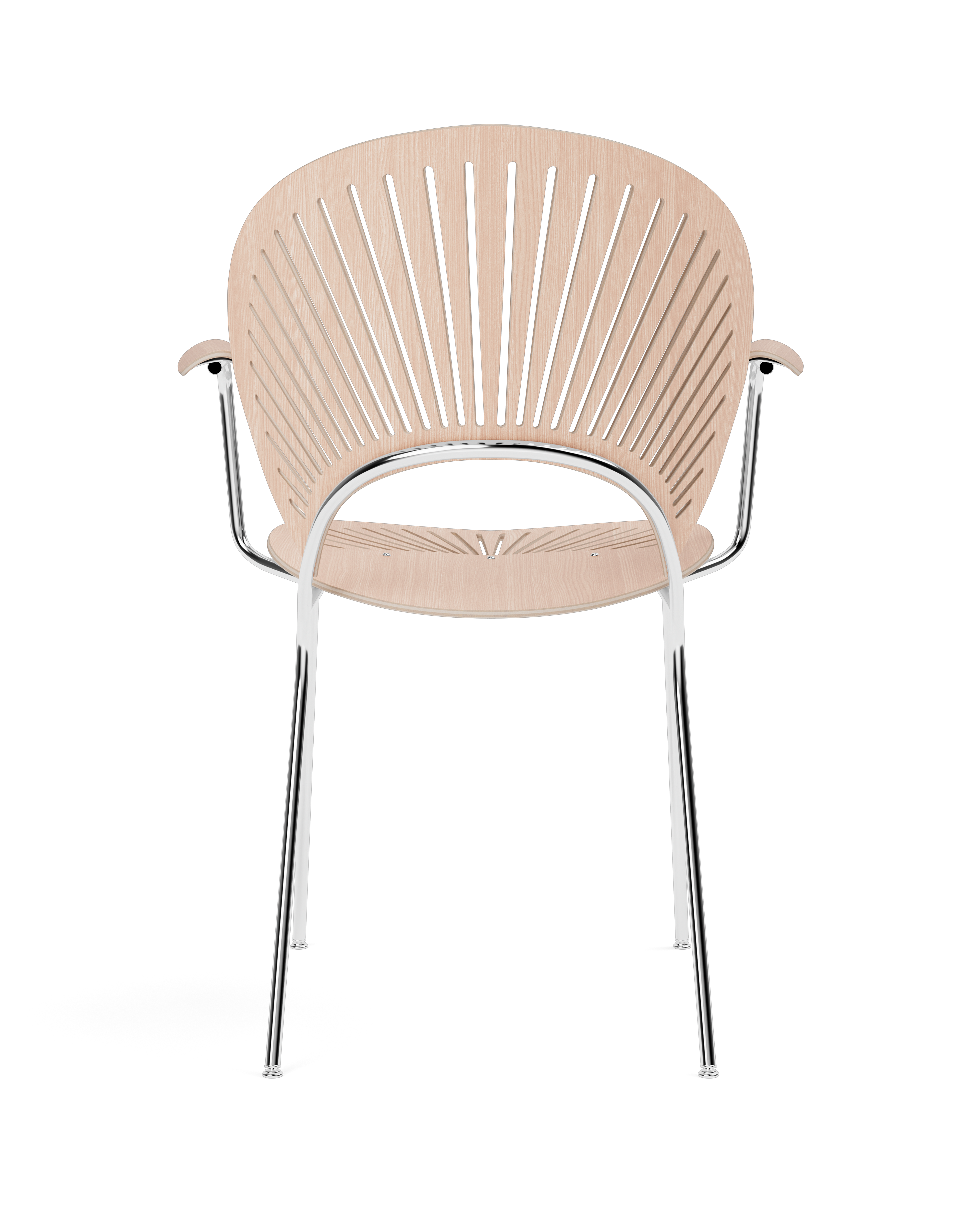 Trinidad chair with arms and solid wood seat