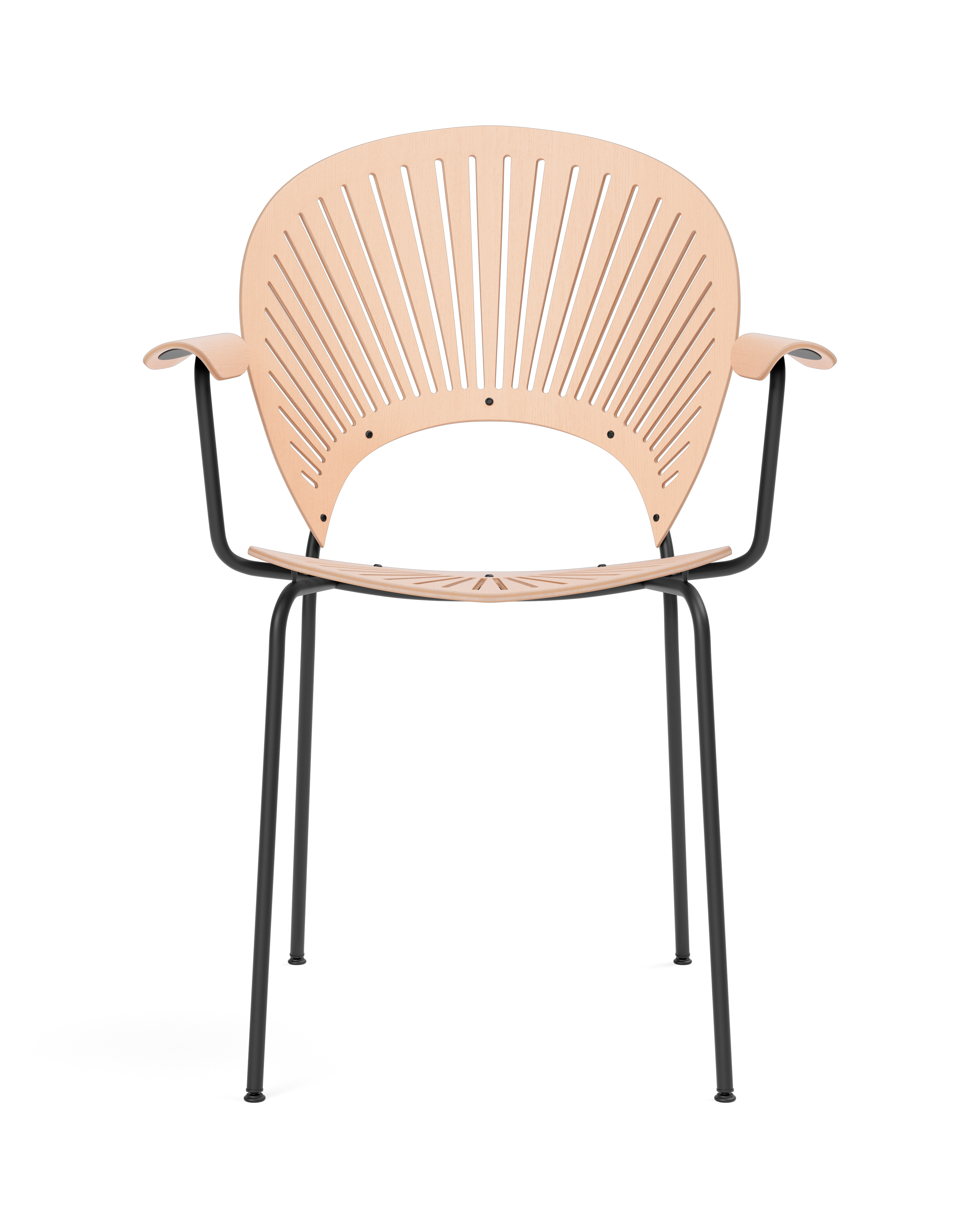 Trinidad chair with arms and solid wood seat
