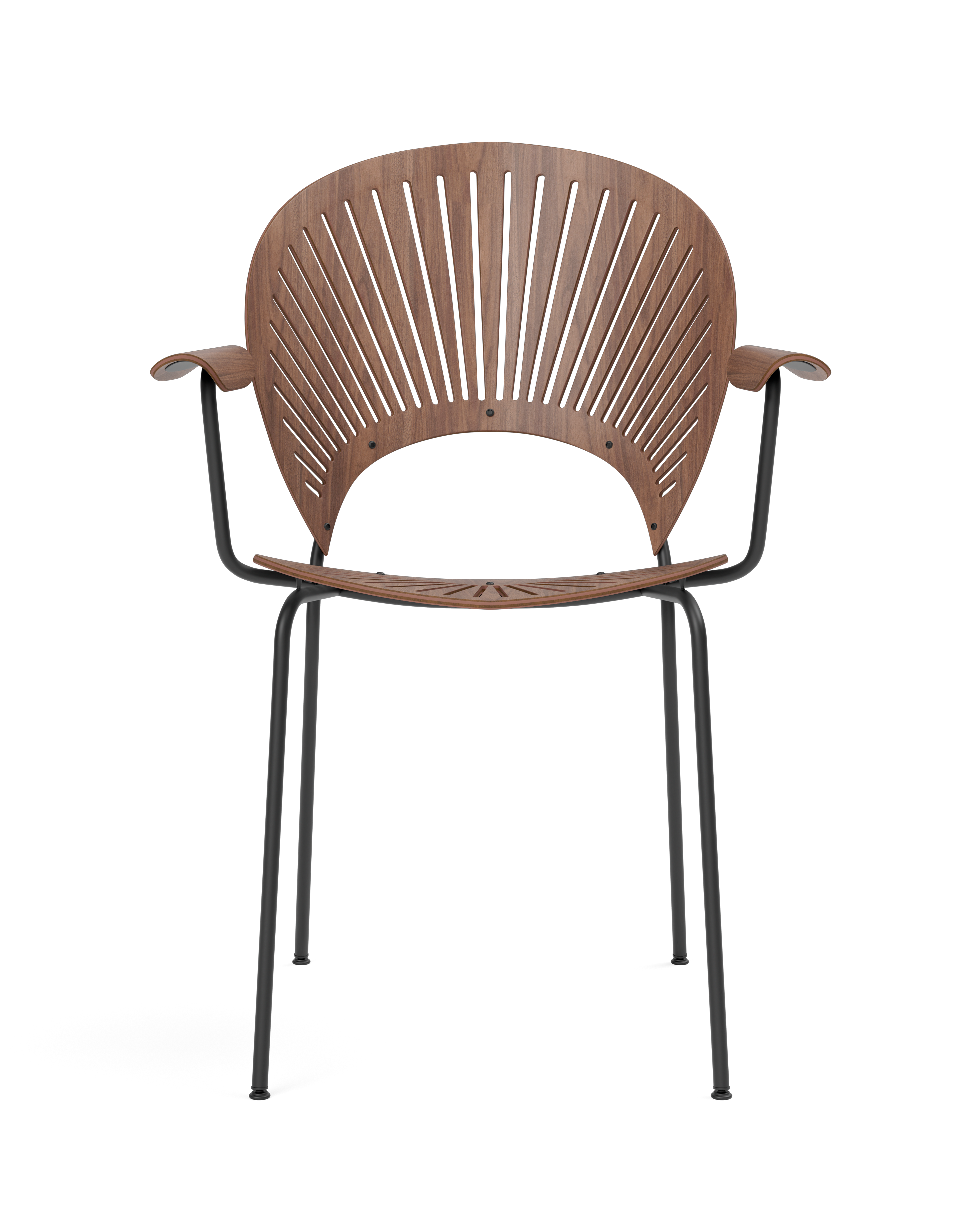 Trinidad chair with arms and solid wood seat