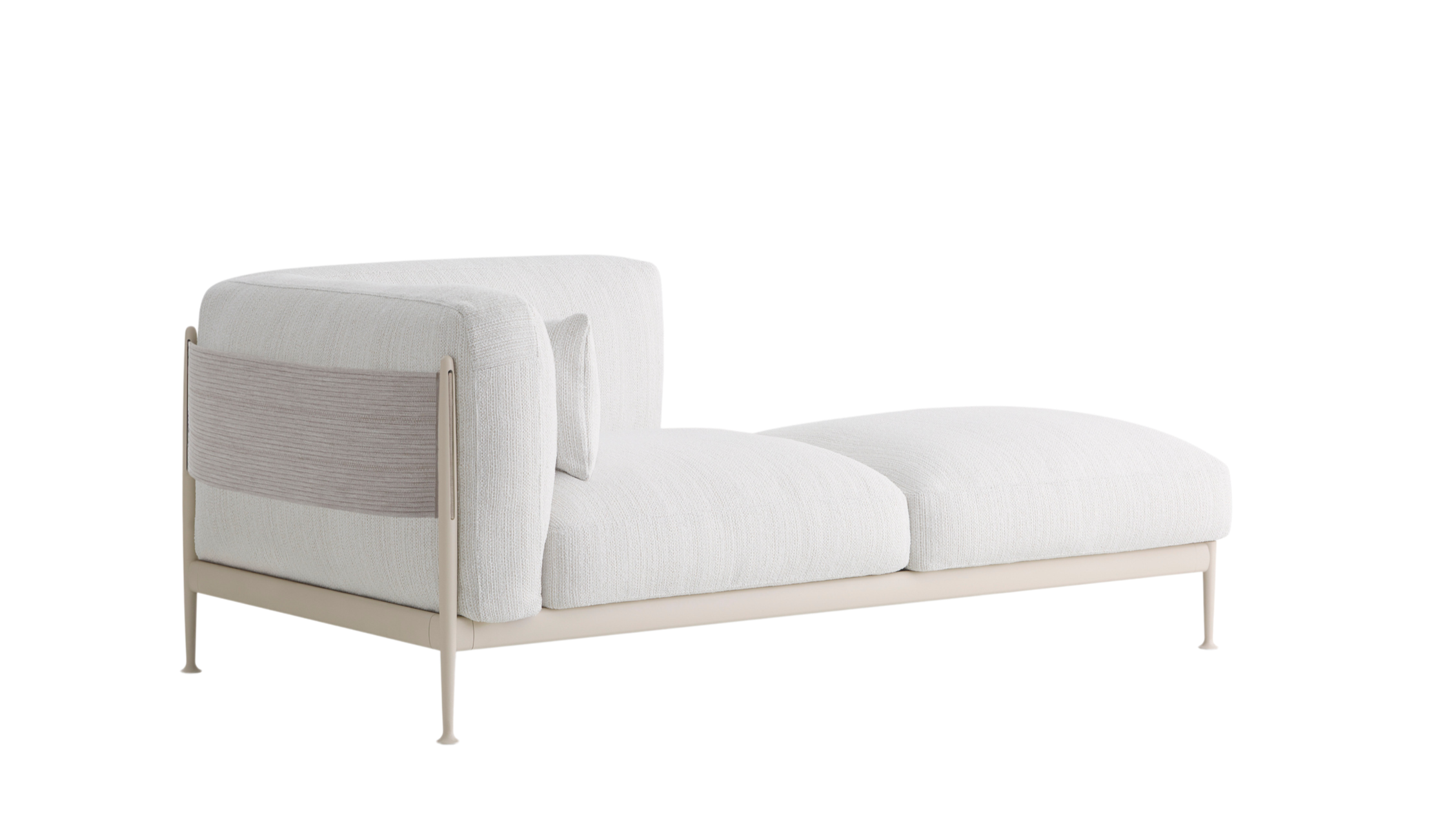 Obi outdoor sofa with right chaise longue module