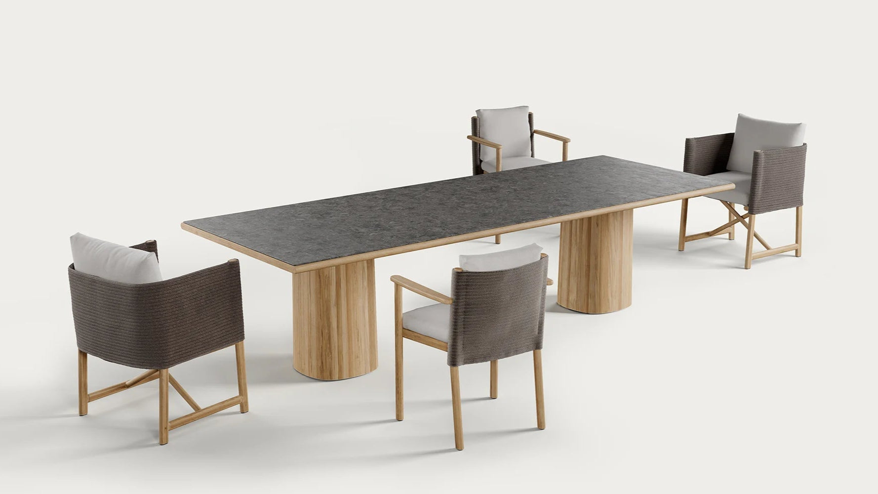 Giro dining table 220x108 | CM4 Royal Black Ceramics