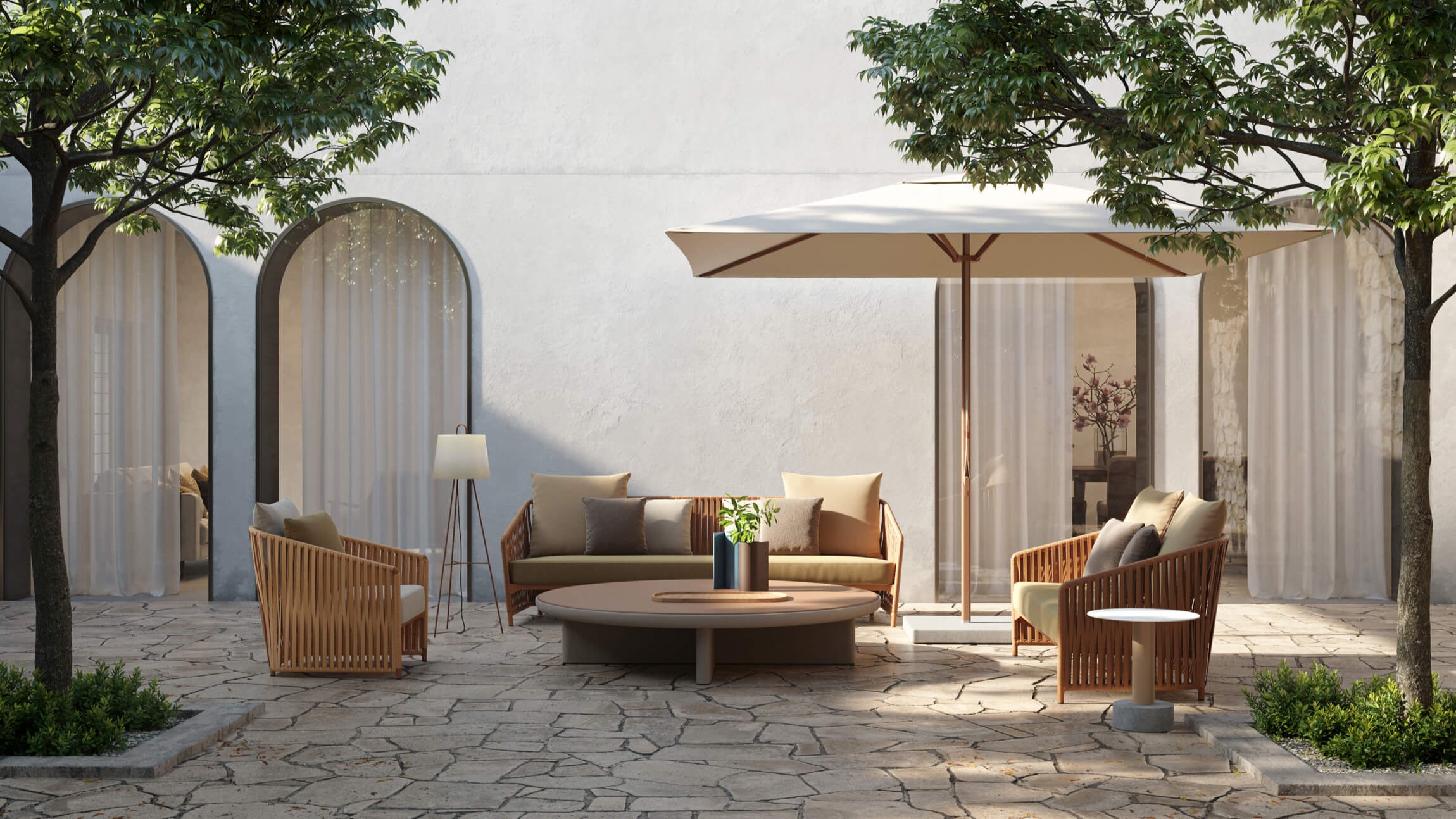 Sofá de 3 plazas Bitta Lounge Bela Rope  | Cuerda Z01  | Asiento 01L