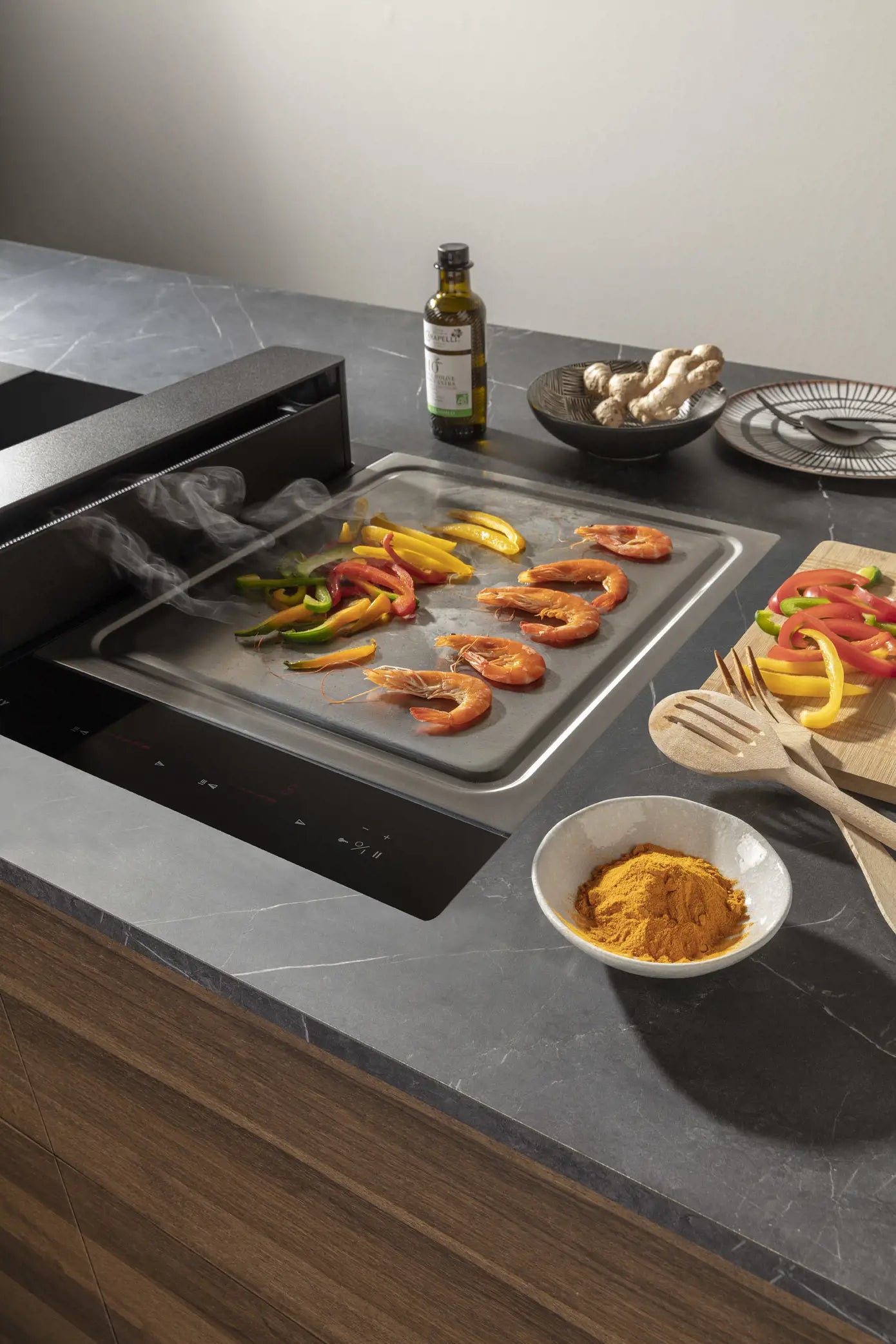 Novy Up Power 40006 87 cm Teppan Yaki Black Surface Hood