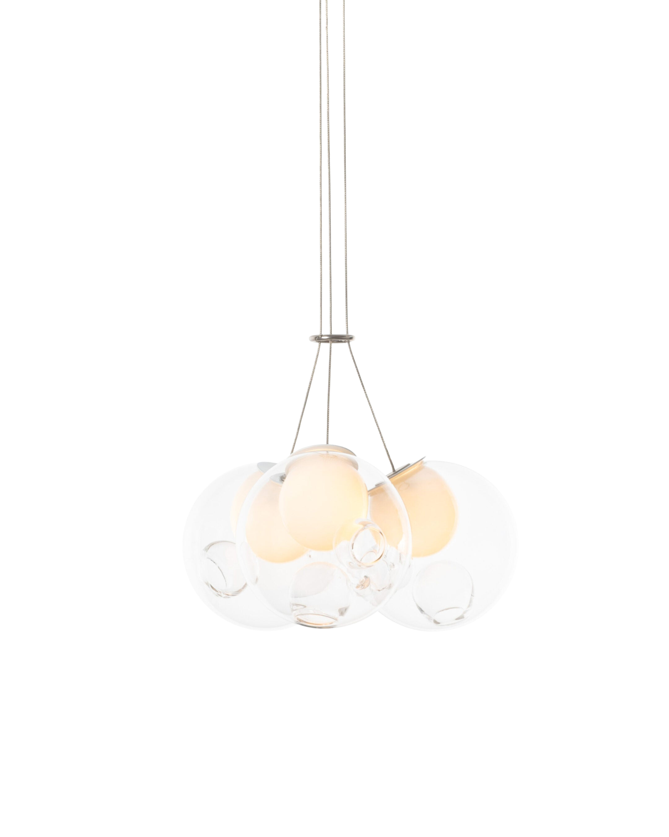 28.3 Cluster Clear Ceiling Light | White Canopy