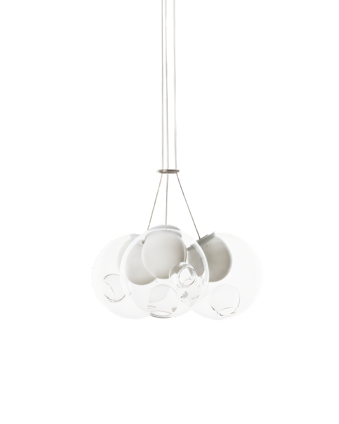 28.3 Cluster Clear Ceiling Light | White Canopy