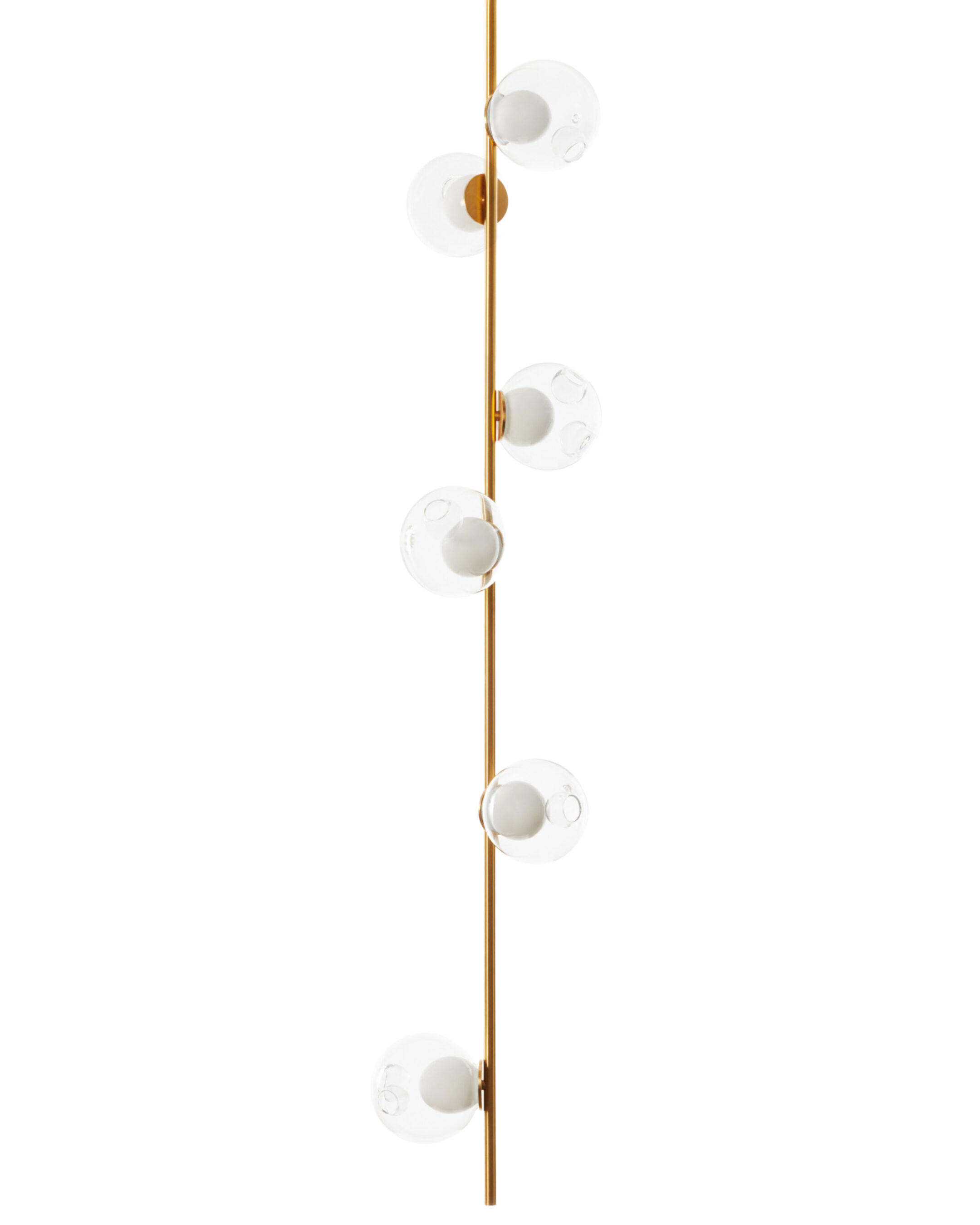 28.6 Stem Ceiling Light Clear | Brass Stem