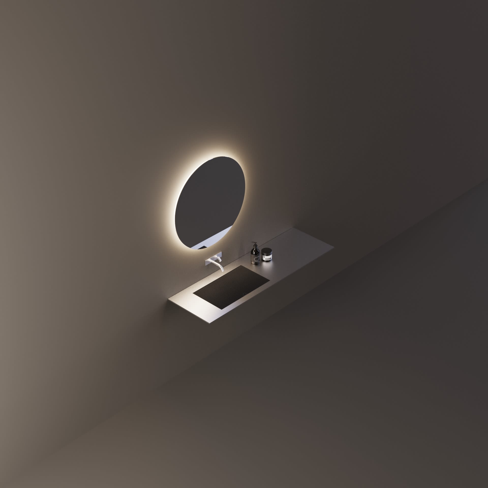 Ell Inox suspended countertop