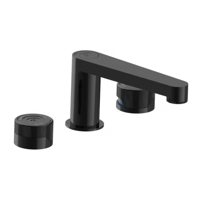Grifo mezclador de lavabo de 3 orificios con desagüe Zoom