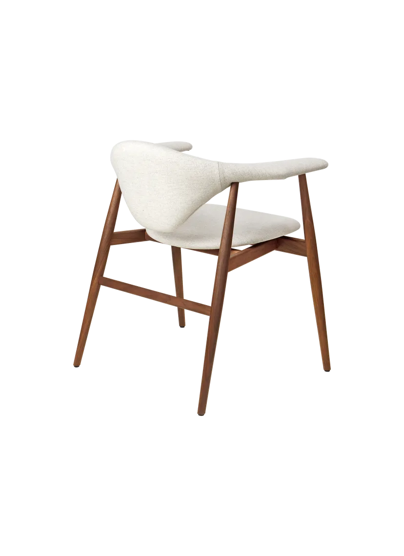 Masculo upholstered dining chair with wooden frame