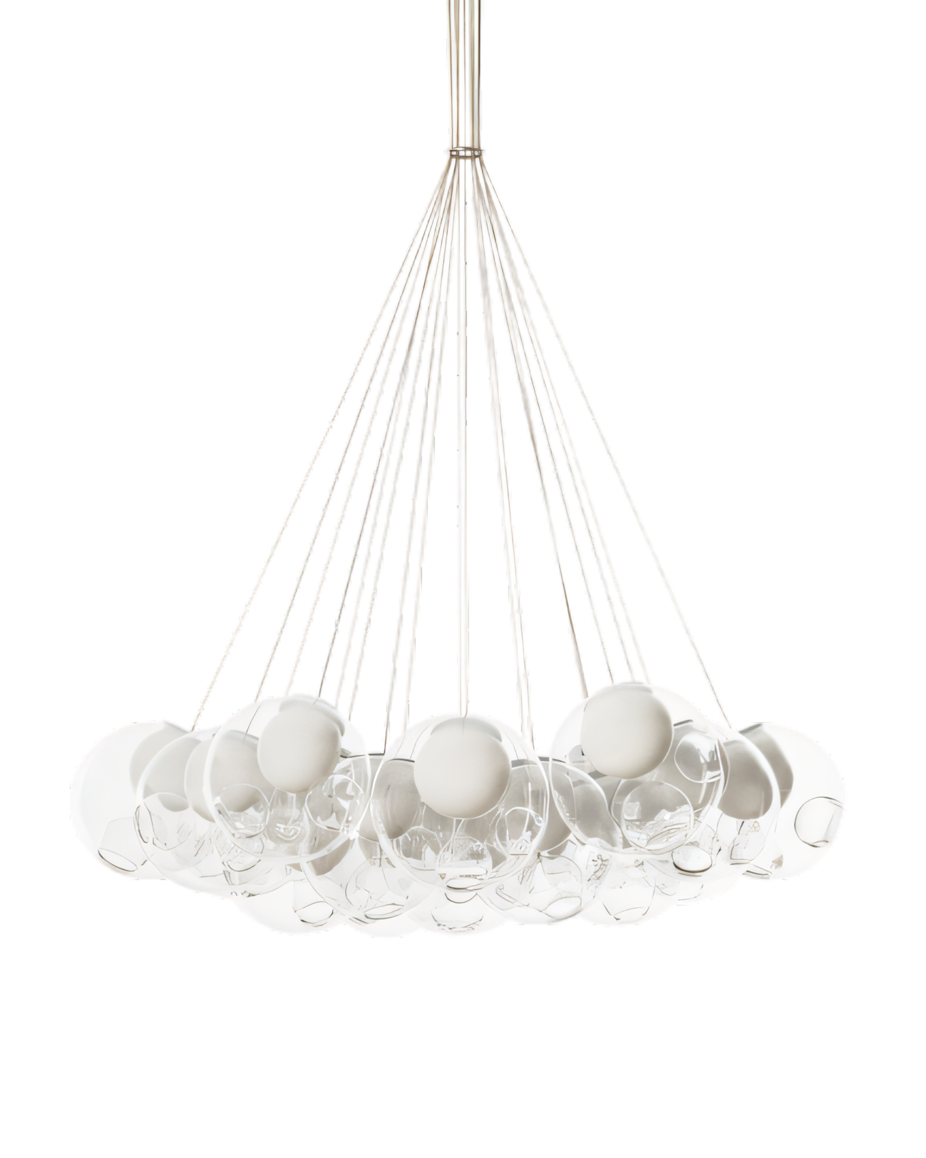 28.19 Cluster Clear Ceiling Lamp | White Canopy