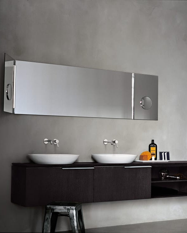 Spoon semi-recessed washbasin