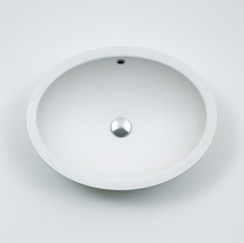 Spoon semi-recessed washbasin