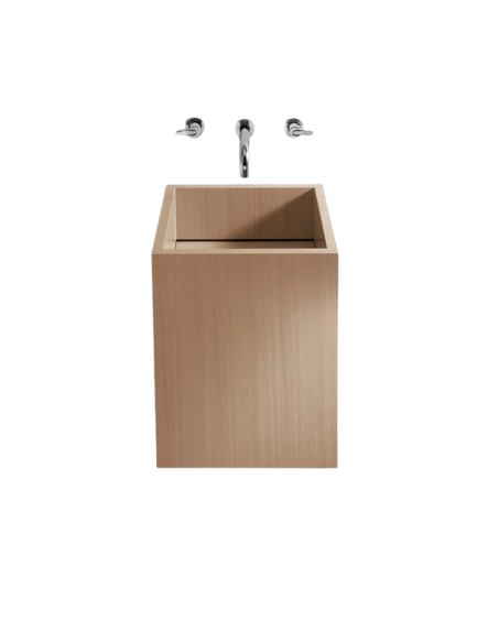 Cube wall-mounted washbasin