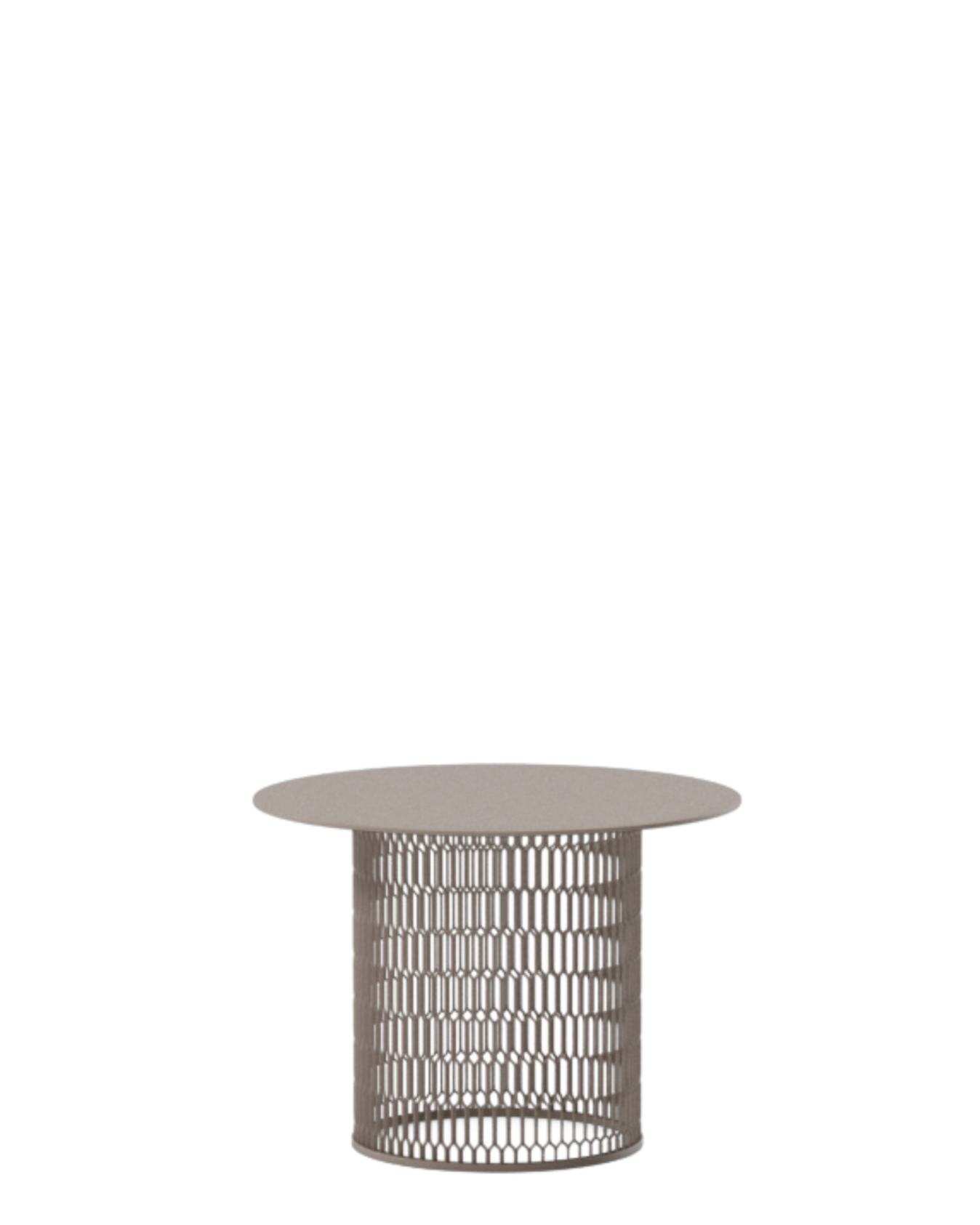 Mesa auxiliar Mesh Ø60 | Superficie aluminio