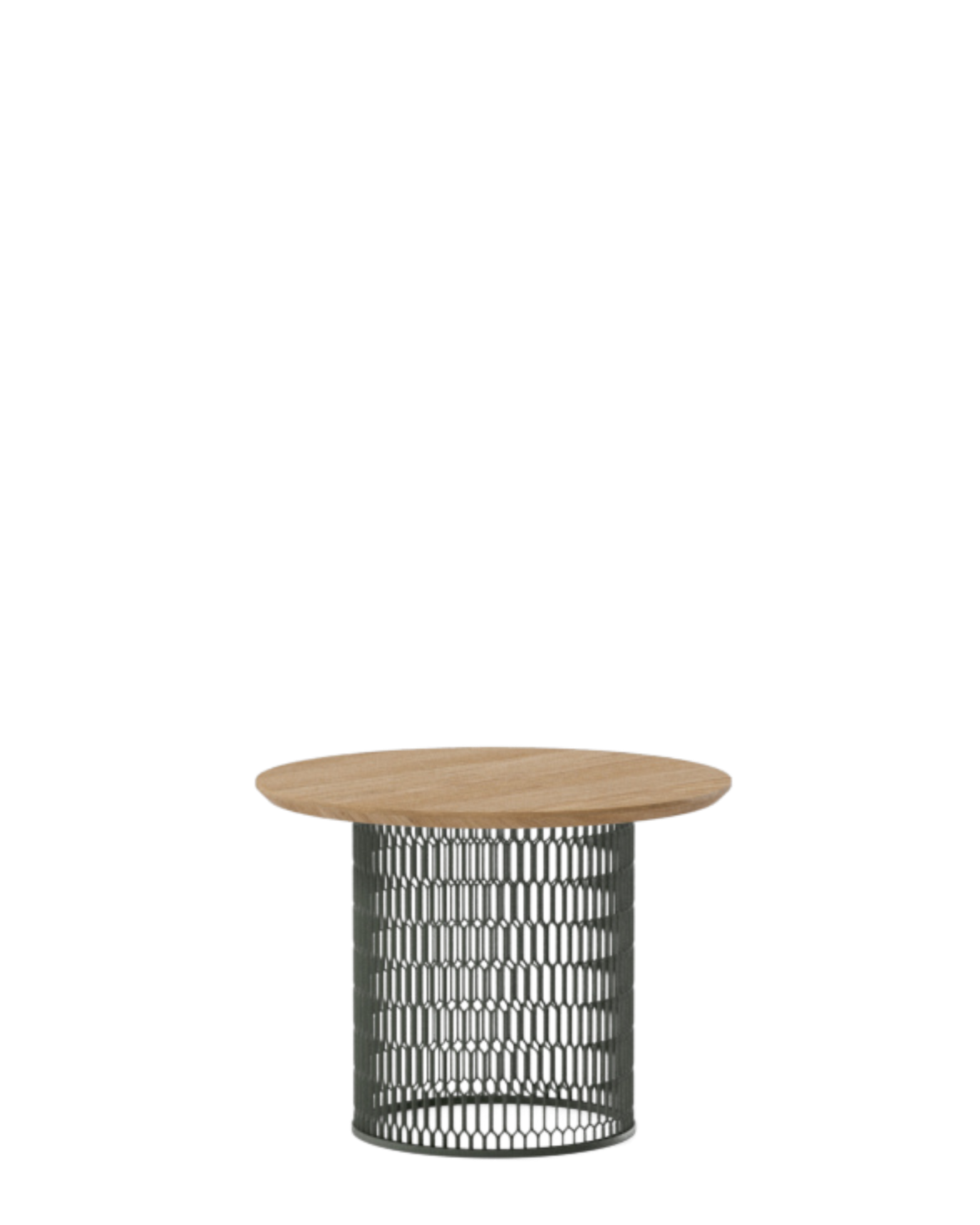 Mesa auxiliar Mesh Ø60 | Superficie de teca