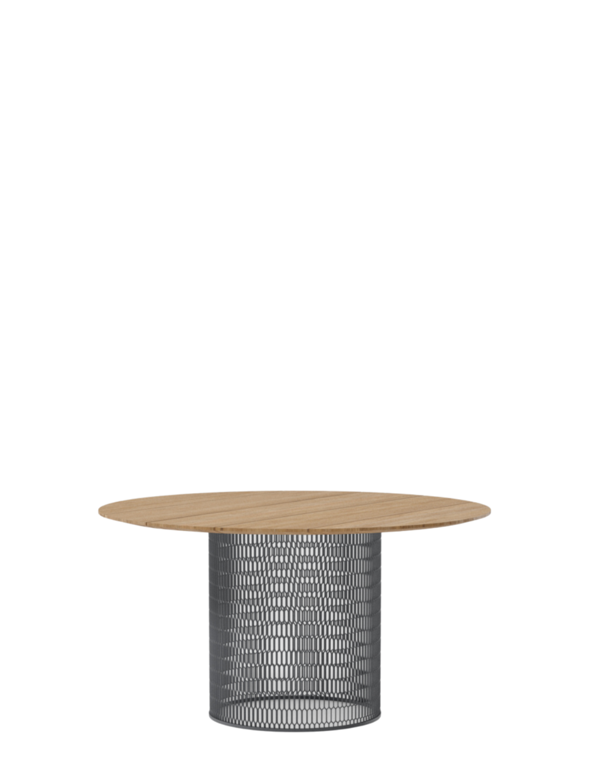 Mesa de comedor Mesh Ø135 | Superficie de teca