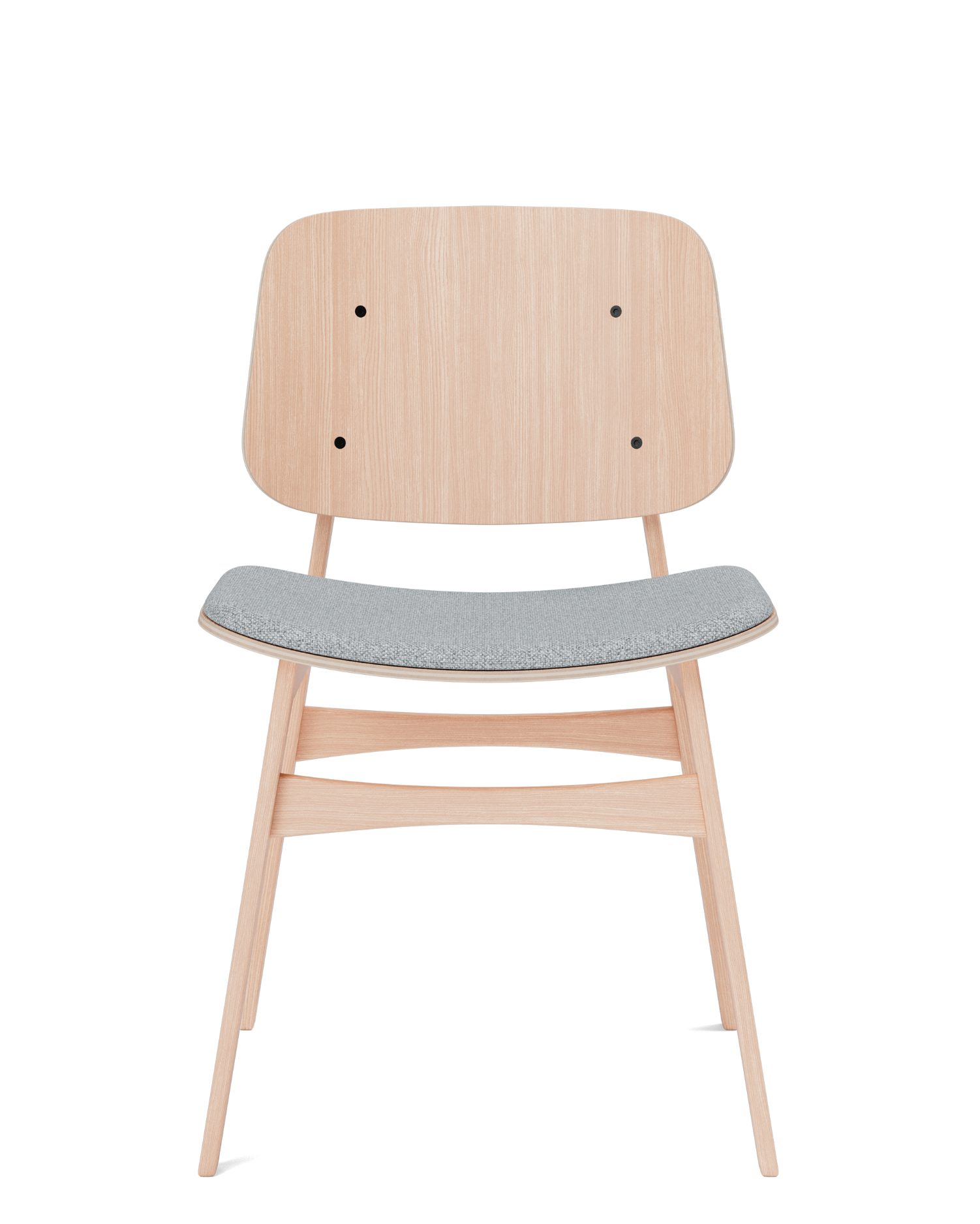Søborg dining chair with wooden base and upholstered seat