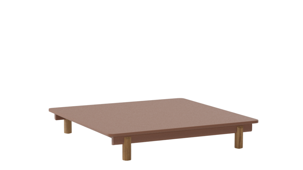 Mesa de centro Molo 120x120 | Estructura 10C | Superficie aluminio 10C