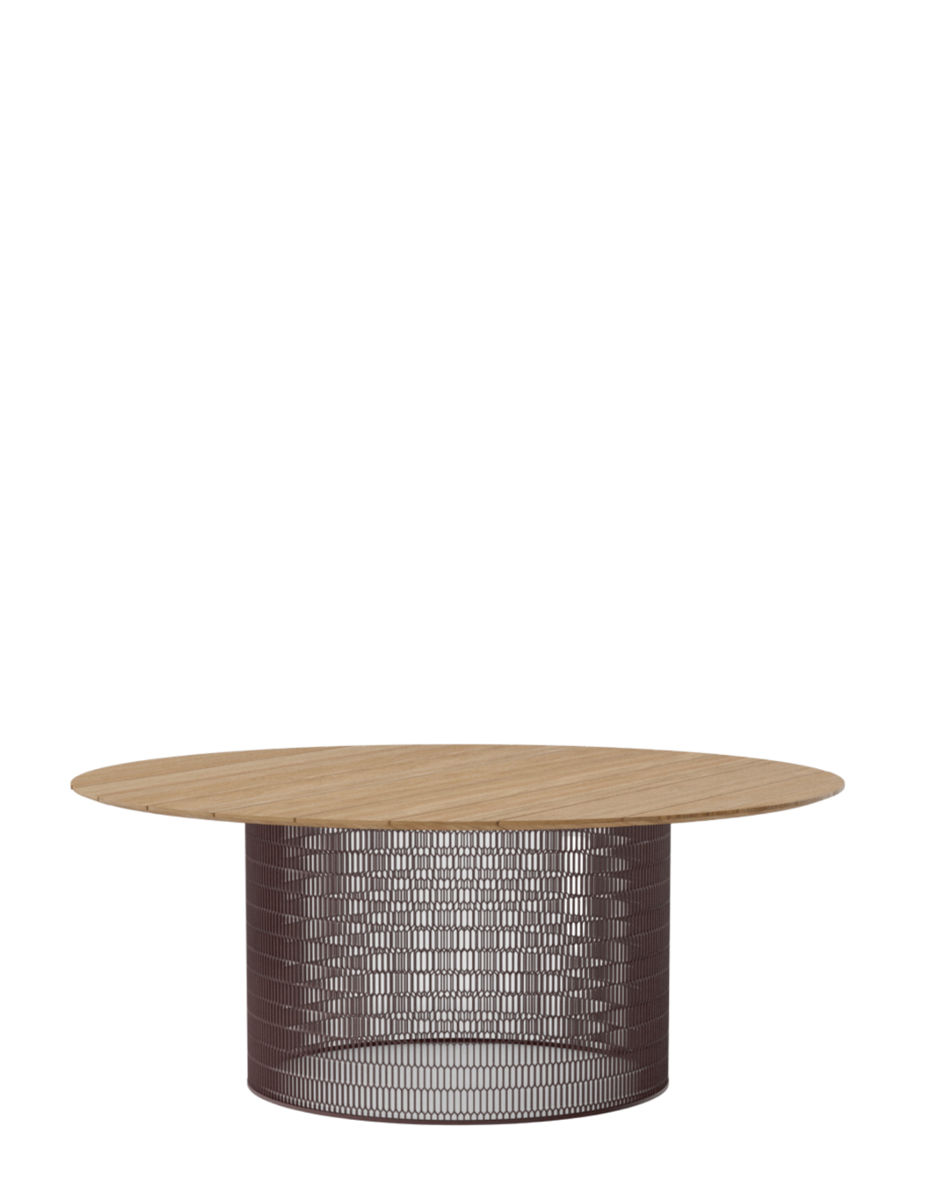 Mesh Dining Table Ø180 | Teak Top