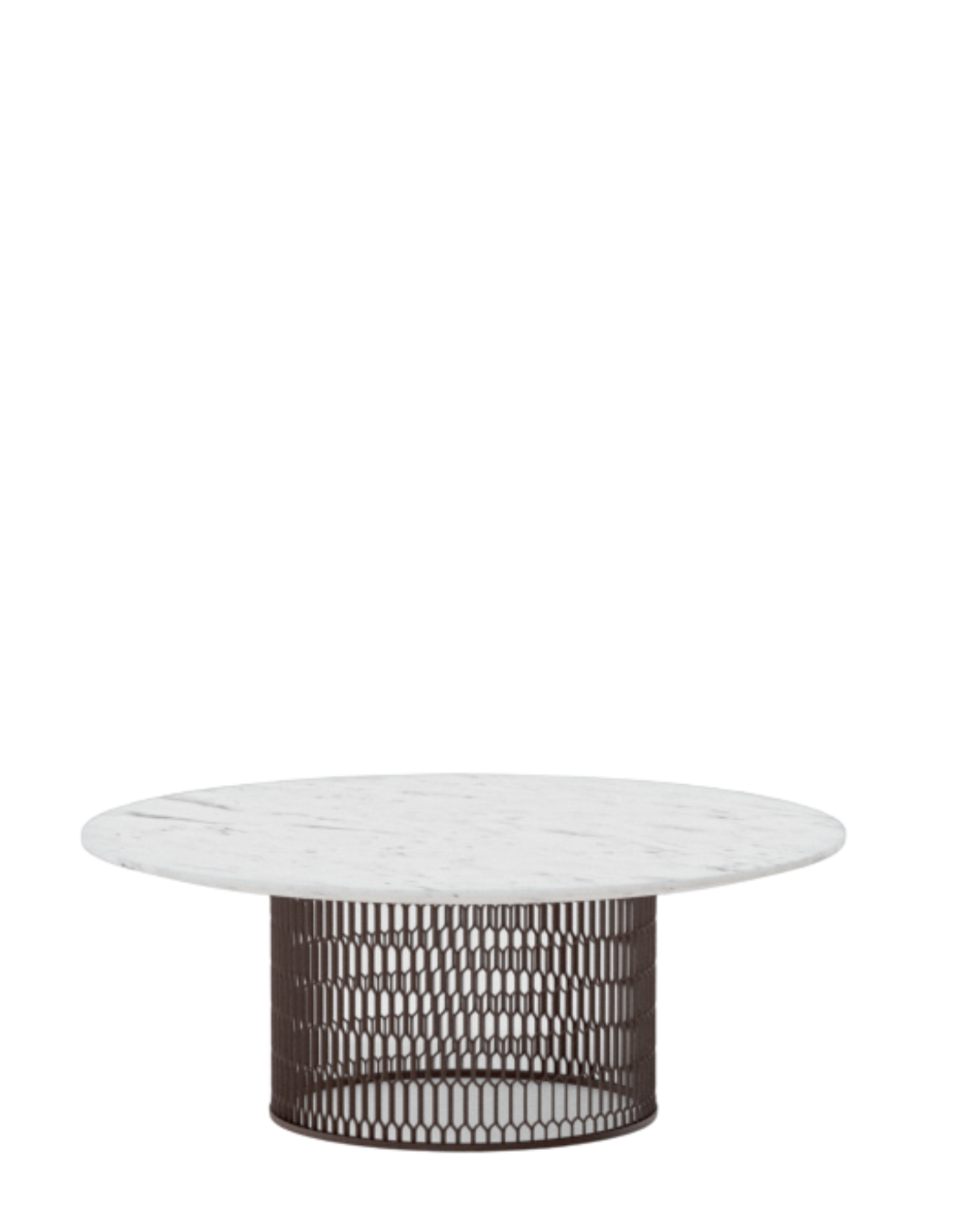 Mesh coffee table Ø90 | Marble surface