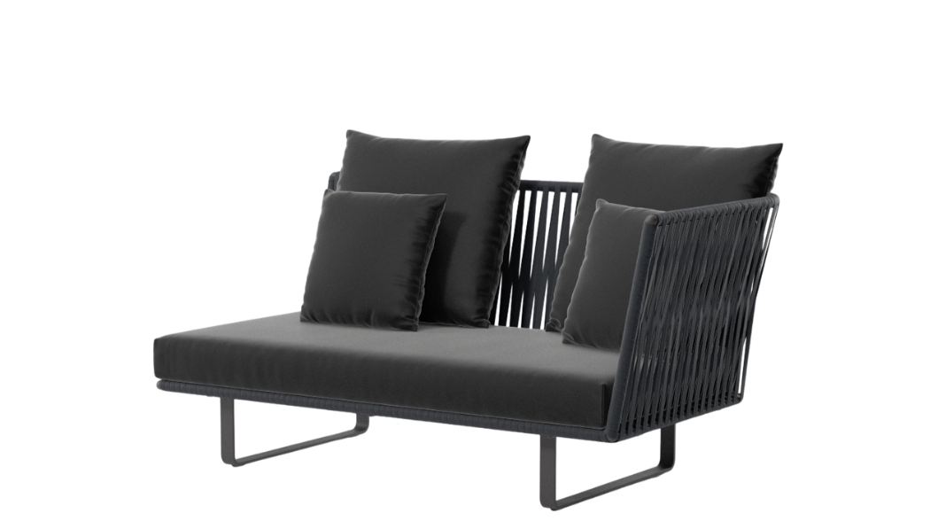 Módulo de esquina derecha Bitta Bela Rope | Pie de aluminio 01C | Cuerda Z01