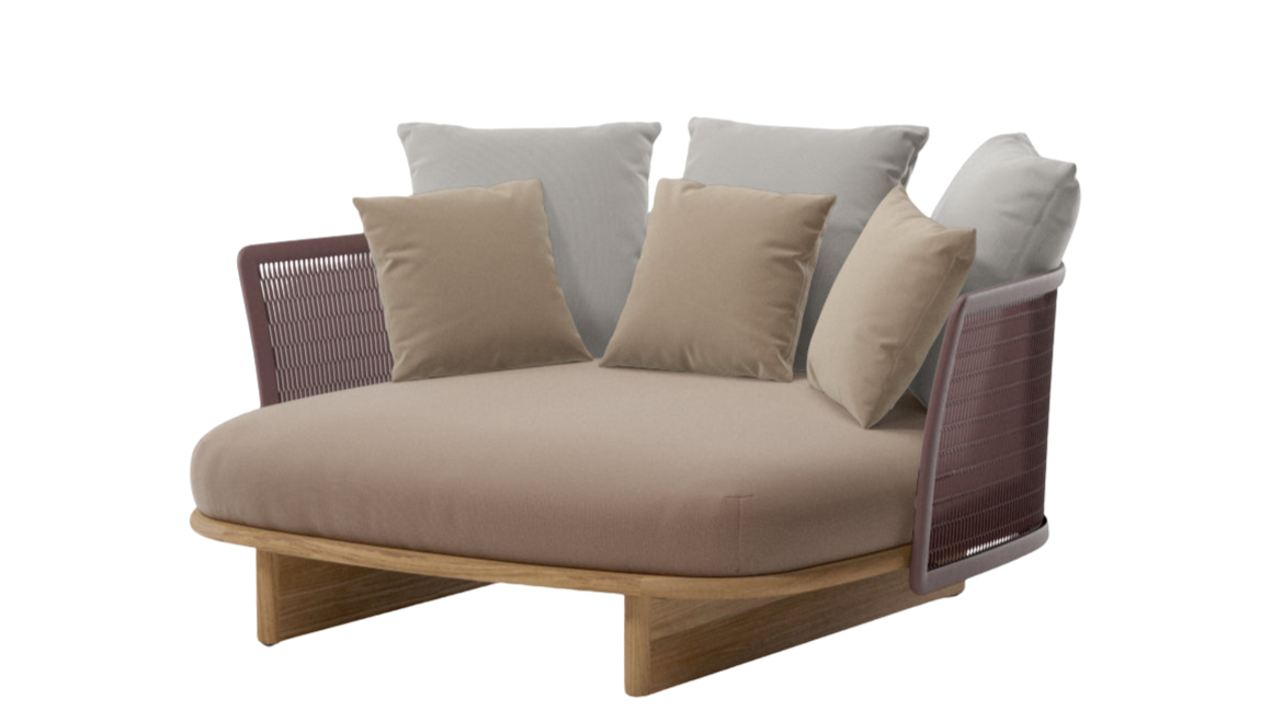 Daybed Mesh | Estructura 19C | Pie de teca T01