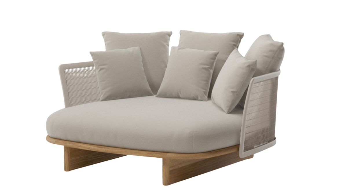 Daybed Mesh | Estructura 19C | Pie de teca T01