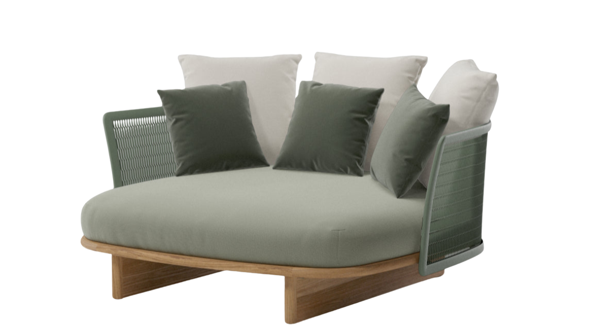 Mesh Daybed | 28C Frame | T01 Teak Legs