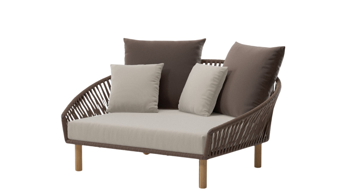 Daybed Bitta Bela Rope | Teak foot N00 | Z09 Rope