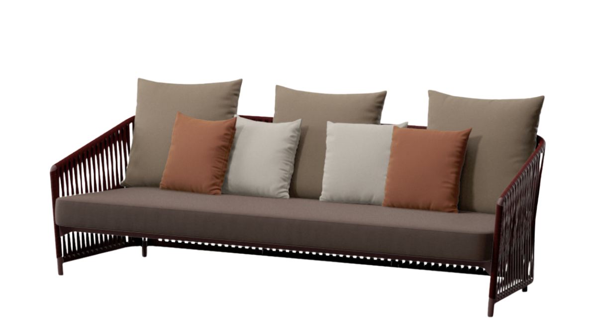 Sofá de 3 plazas Bitta Lounge Bela Rope | Cuerda Z14 | Asiento 07L