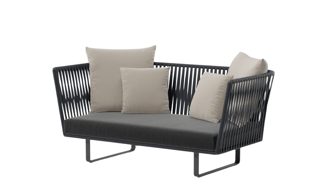 Bitta Bela Rope 2-seater sofa | 01C aluminum foot