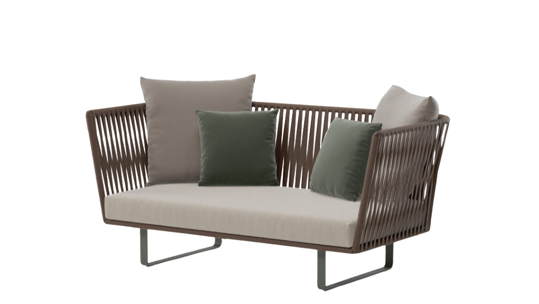 Sofá Bitta Bela Rope 2 plazas | Pie de aluminio 07C