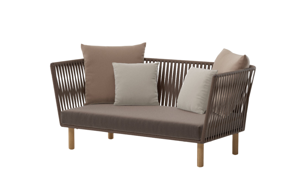 Bitta Bela Rope 2-seater sofa | Teak base N00 | Rope Z09